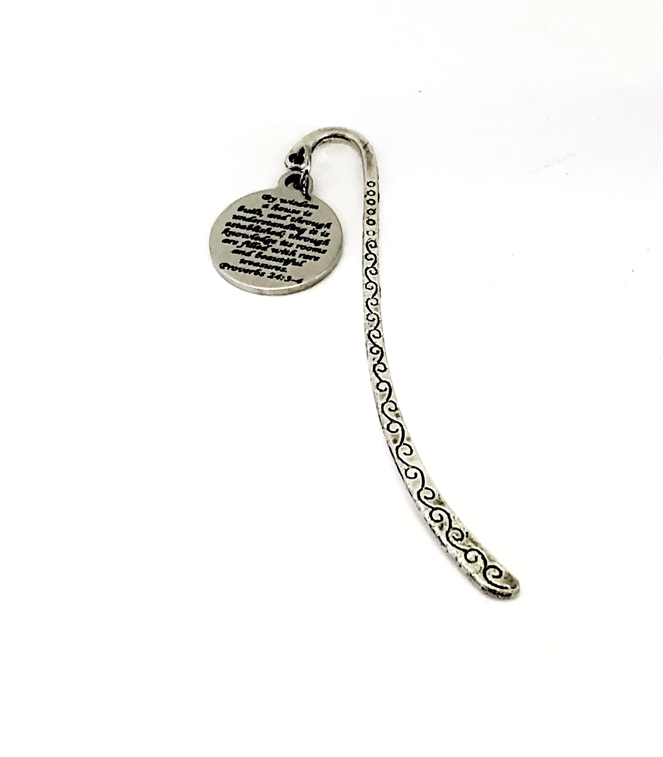 Bible Bookmark, Jewelry Bookmark, Charm Bookmark, Bible Verse Gifts, Proverbs Bible Verse Bookmark, Wedding Gift, Bride Gift, Marriage Gift