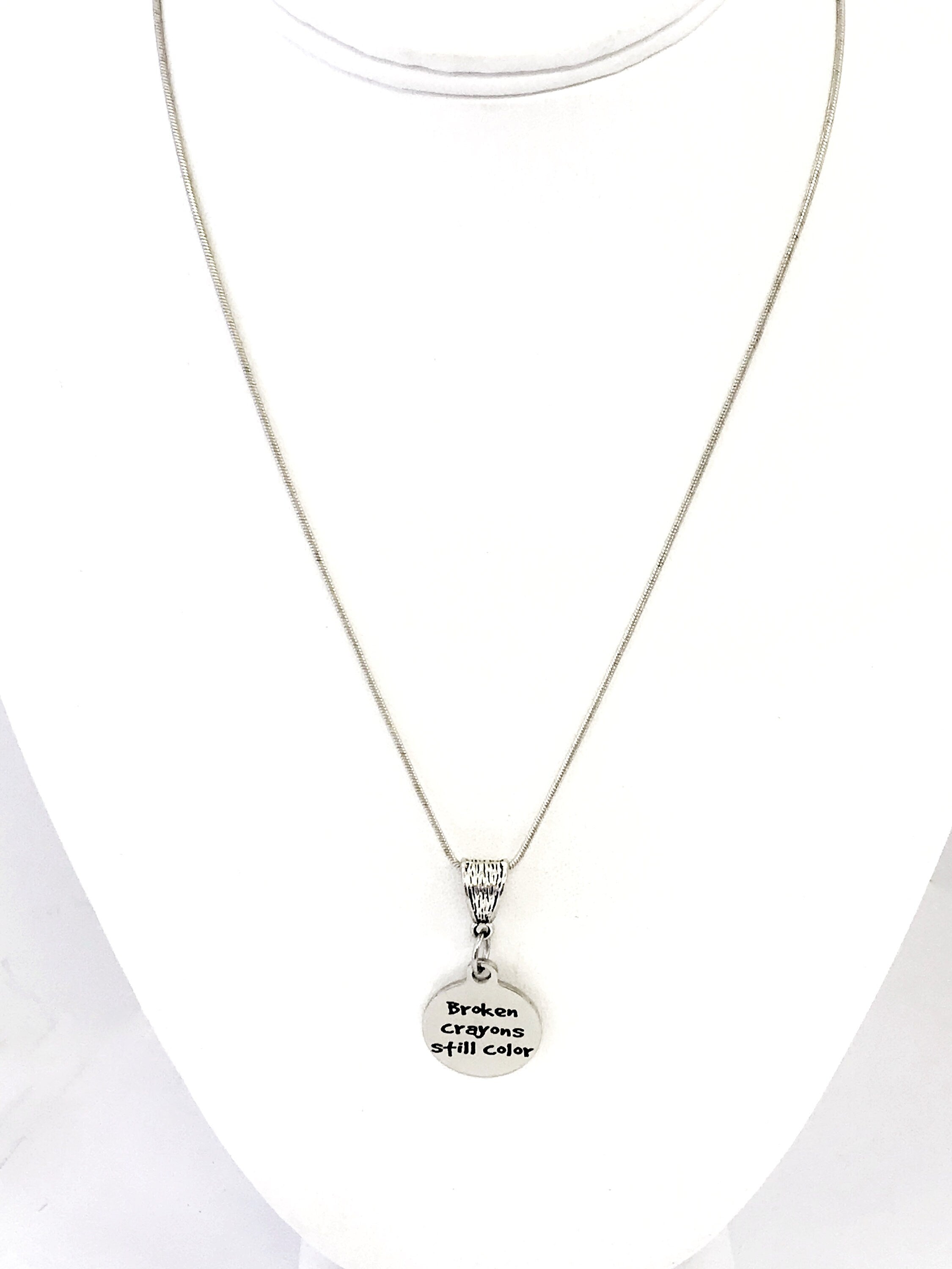Broken Crayons Quote, Broken Crayons Still Color Necklace, Broken Crayons Gift, Motivating Quote, Encouraging Quote, Girlfriend Gift For Her