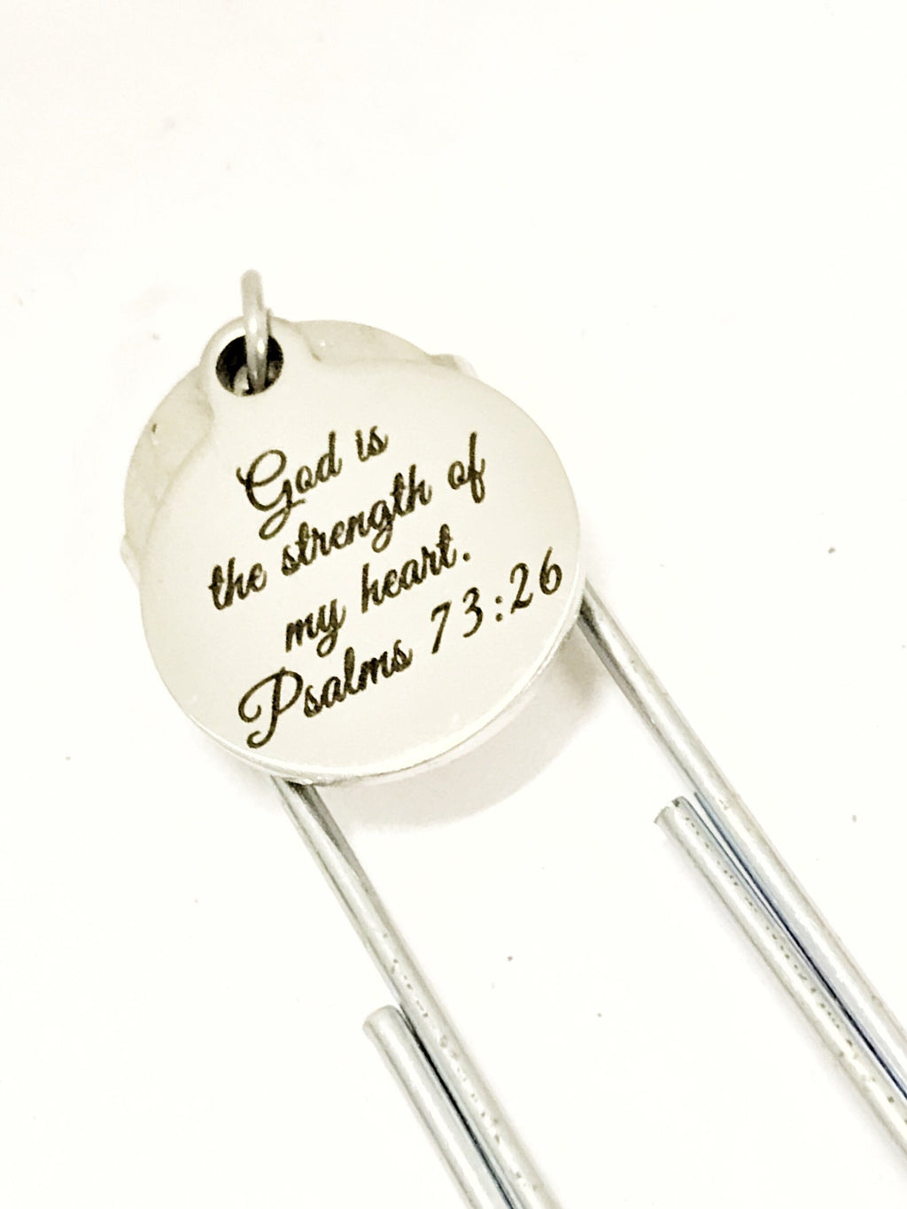 Christian Bookmark, Christian Gift, God Is The Strength Of My Heart Bookmark, Psalms 73 28, Bible Bookmark, Christian Planner Gift