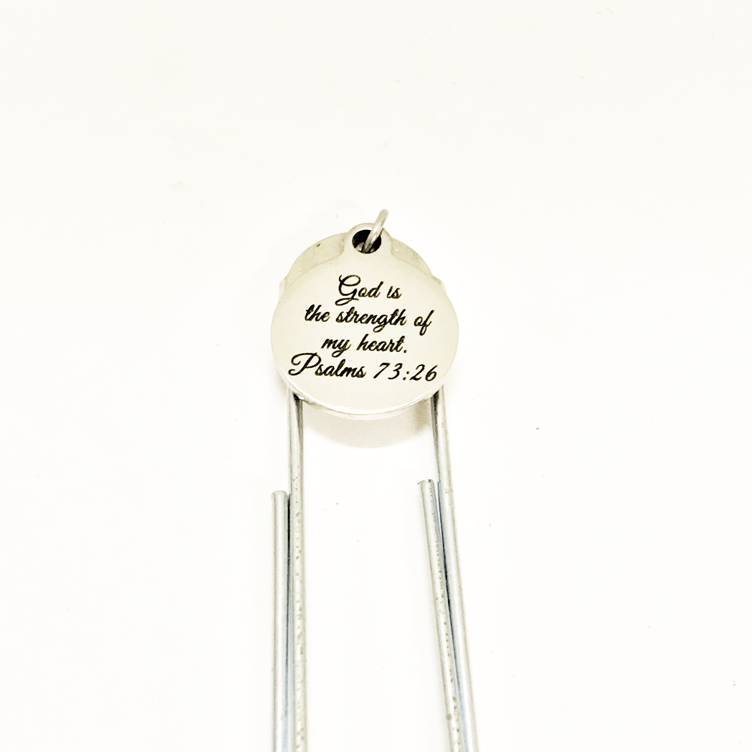Christian Bookmark, Christian Gift, God Is The Strength Of My Heart Bookmark, Psalms 73 28, Bible Bookmark, Christian Planner Gift