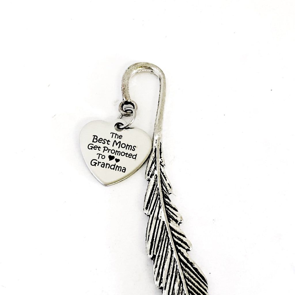 Bookmark Gift, The Best Moms Get Promoted To Grandma Bookmark, Grandma Bookmark, Grandma Announce, Gift For Grandma, Pregnancy Announcement