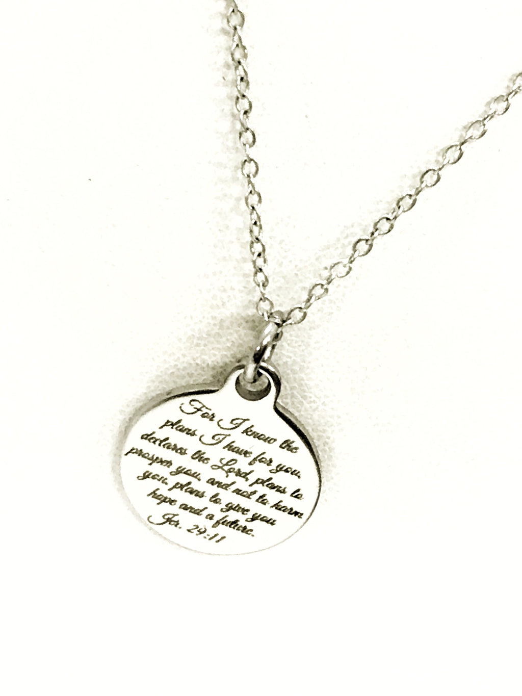 Christian Jewelry, For I Know The Plans I Have For You Necklace, Jeremiah 29 11 Scripture Jewelry, Christian Gift, Bible Verse Jewelry