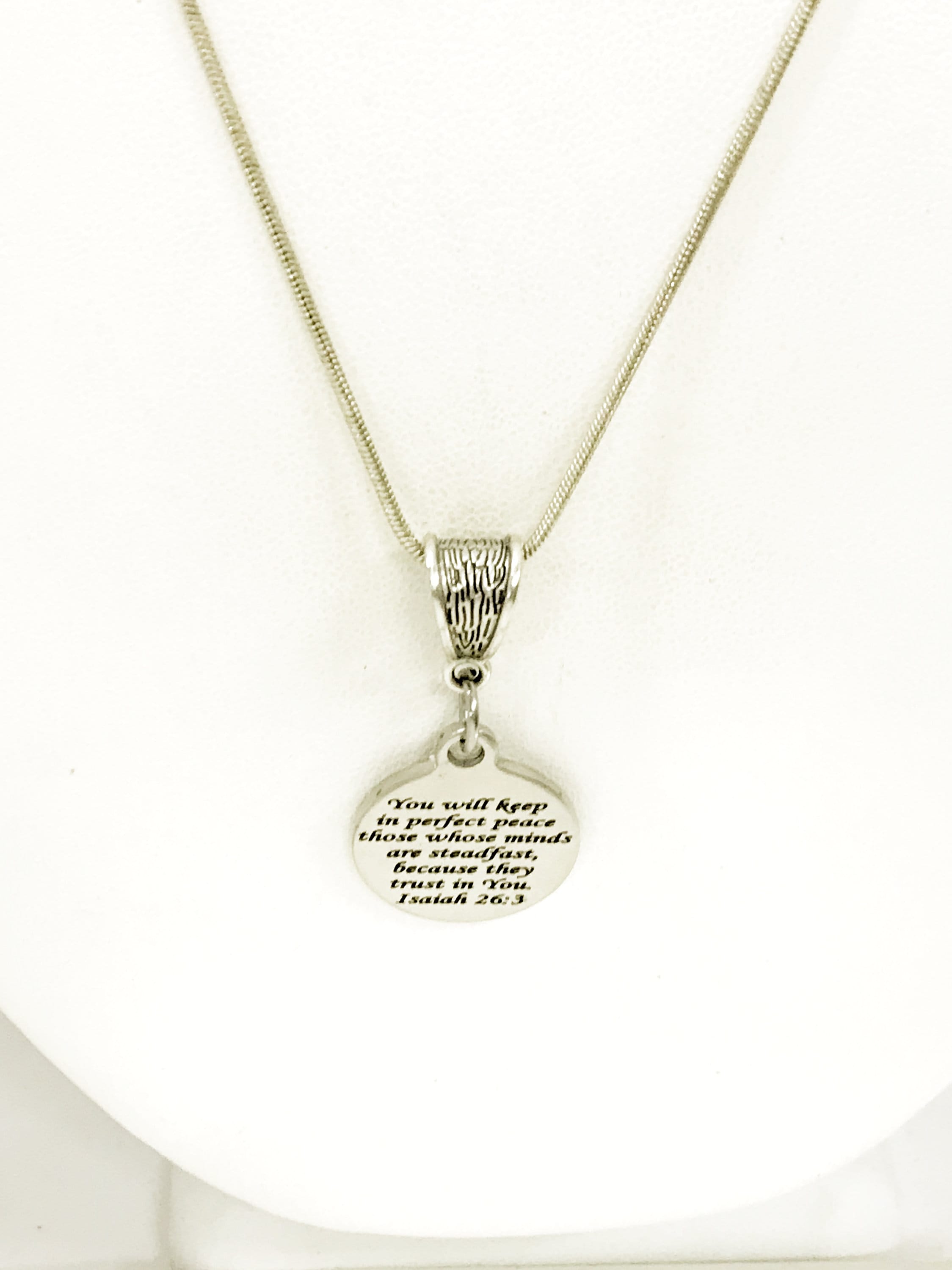 Christian Jewelry, God Will Keep You In Perfect Peace Necklace, Isaiah 26 3 Christian Necklace, Religious Jewelry, Christian Woman Jewelry