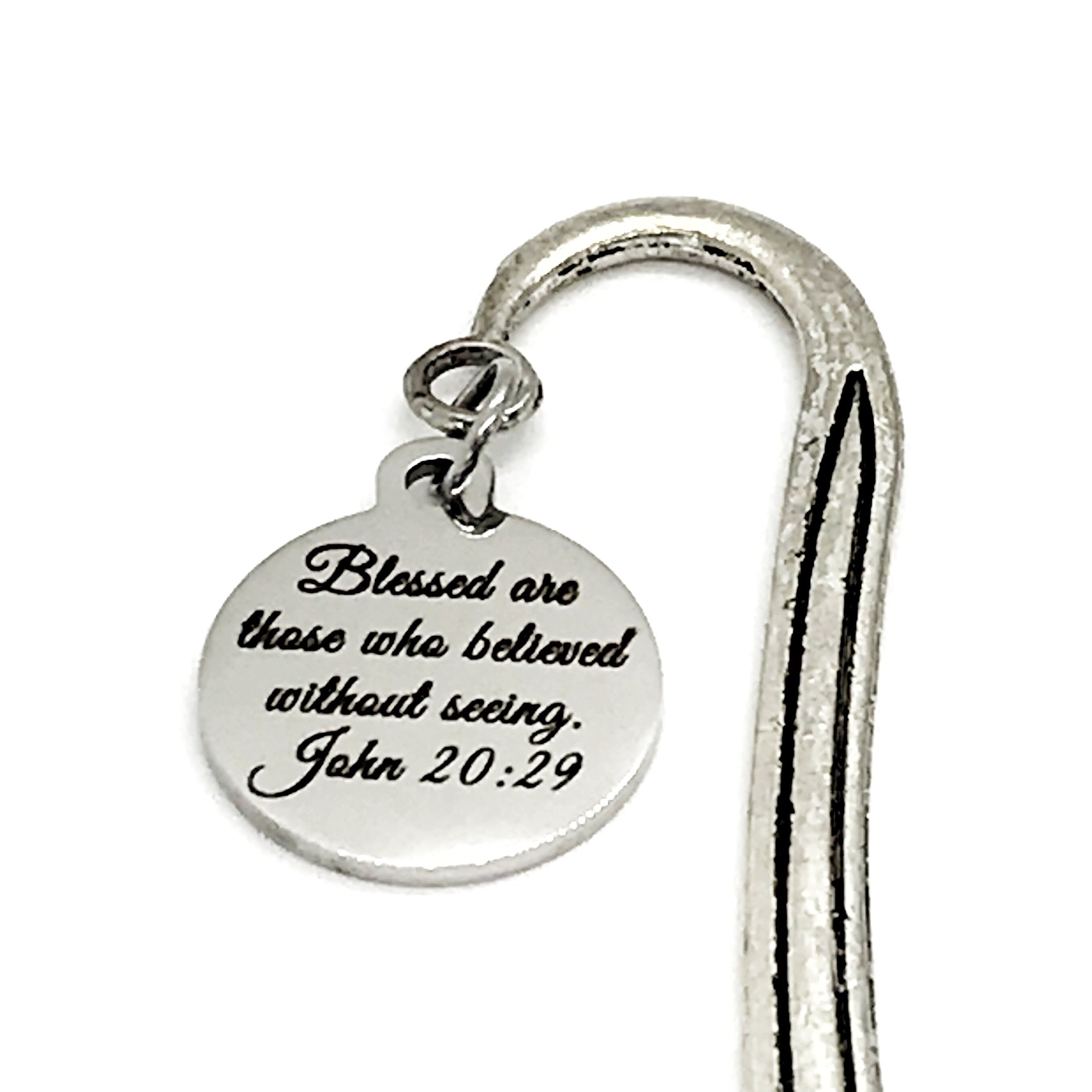 Bible Bookmark, Blessed Are Those Who Believed Without Seeing Bookmark, John 20 29 Bookmark, Scripture Charm Bookmark, Bible Verse Gift