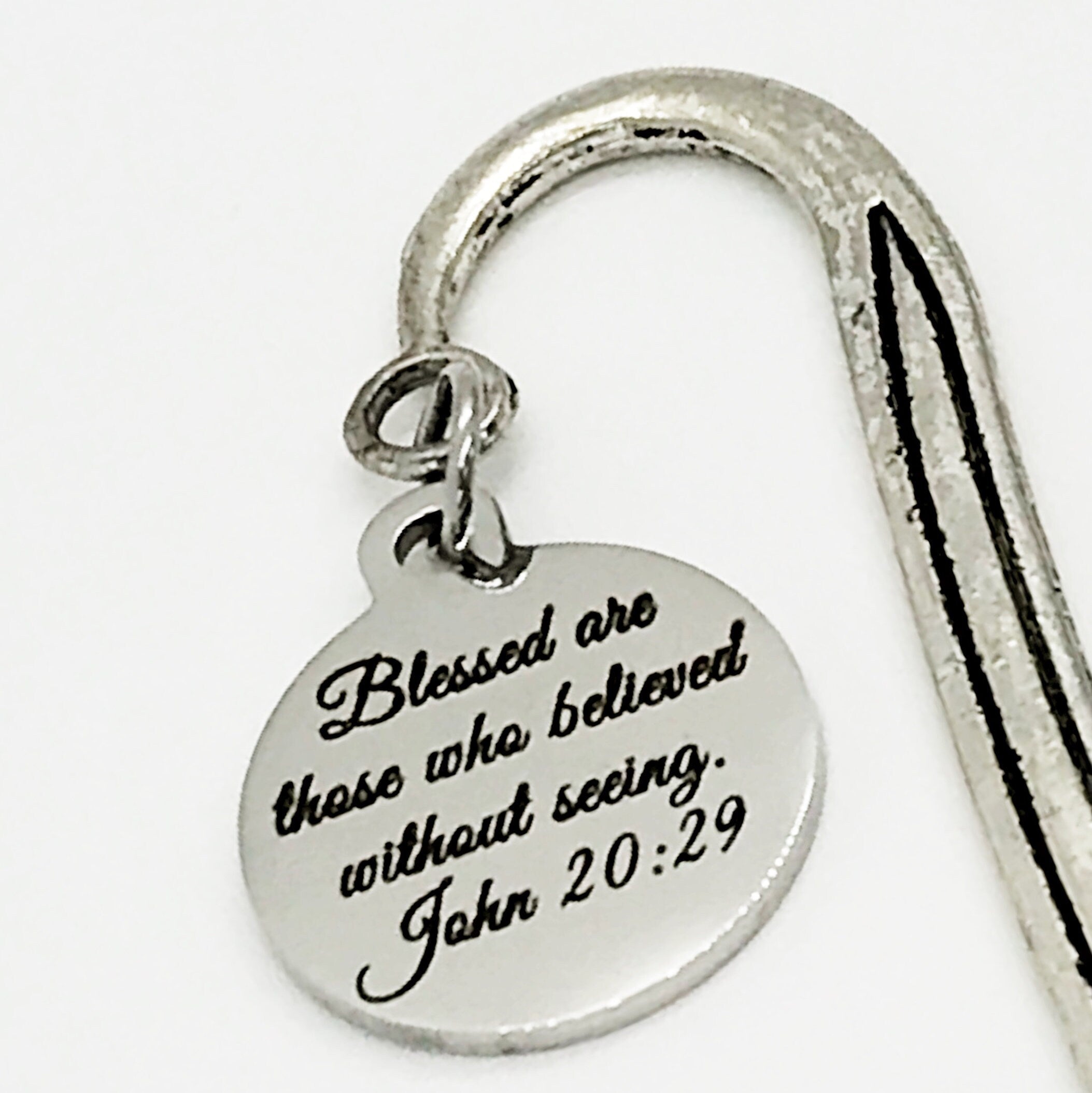 Bible Bookmark, Blessed Are Those Who Believed Without Seeing Bookmark, John 20 29 Bookmark, Scripture Charm Bookmark, Bible Verse Gift
