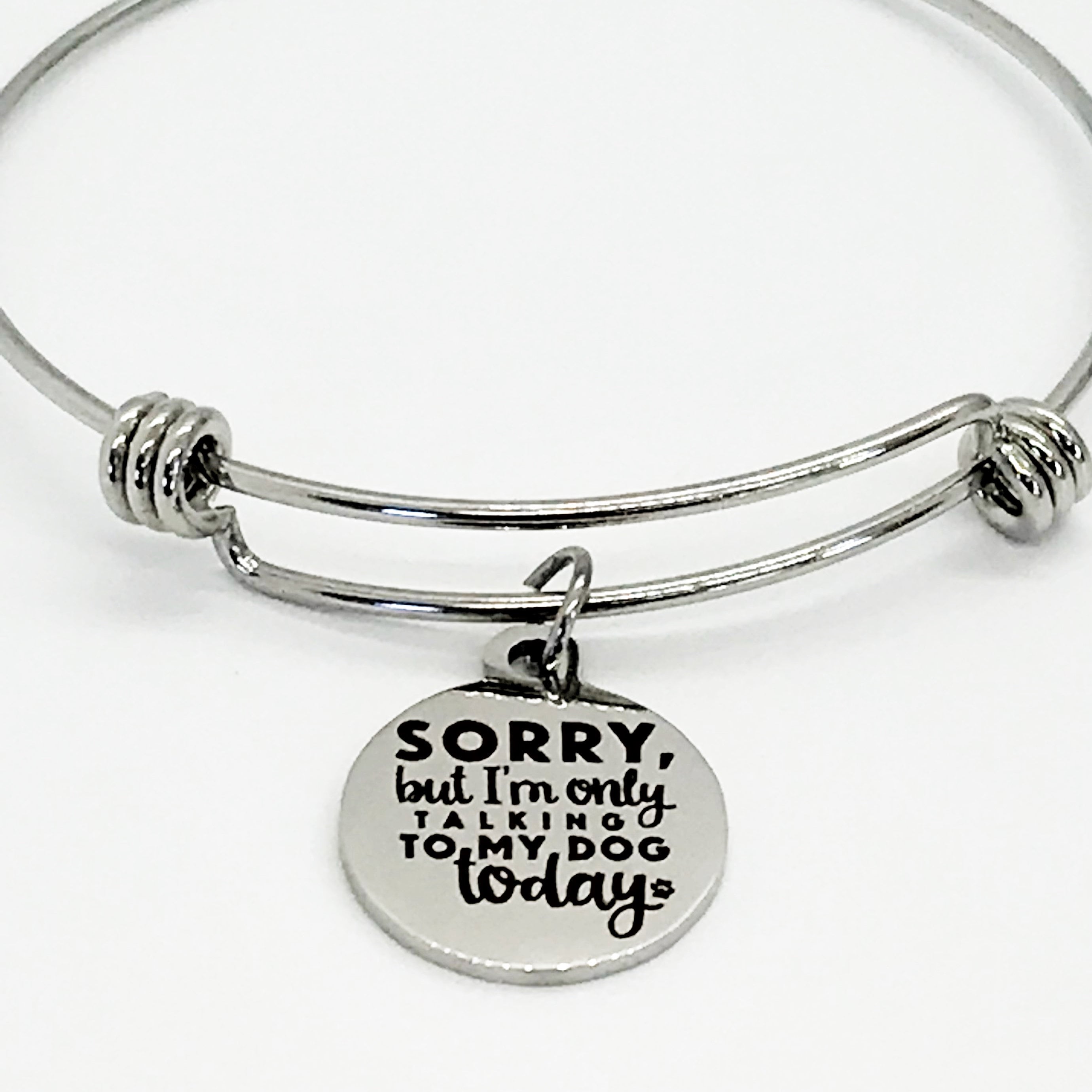 Dog Mom Gift, Sorry But I’m Only Talking To My Dog Today Bracelet, Dog Mom Bracelet, Dog Owner Gift, Dog Lover Gift, Dog Mom Jewelry