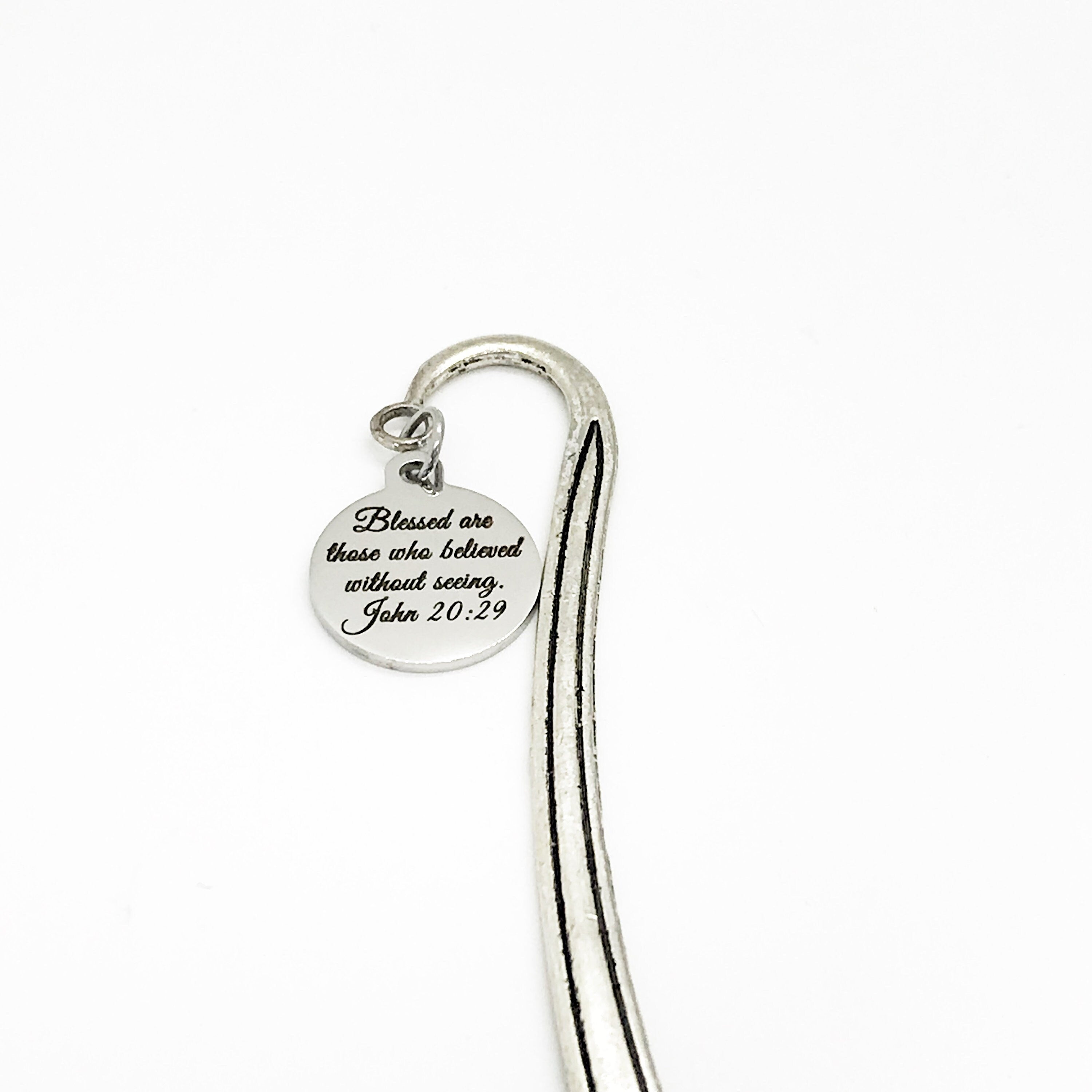Bible Bookmark, Blessed Are Those Who Believed Without Seeing Bookmark, John 20 29 Bookmark, Scripture Charm Bookmark, Bible Verse Gift