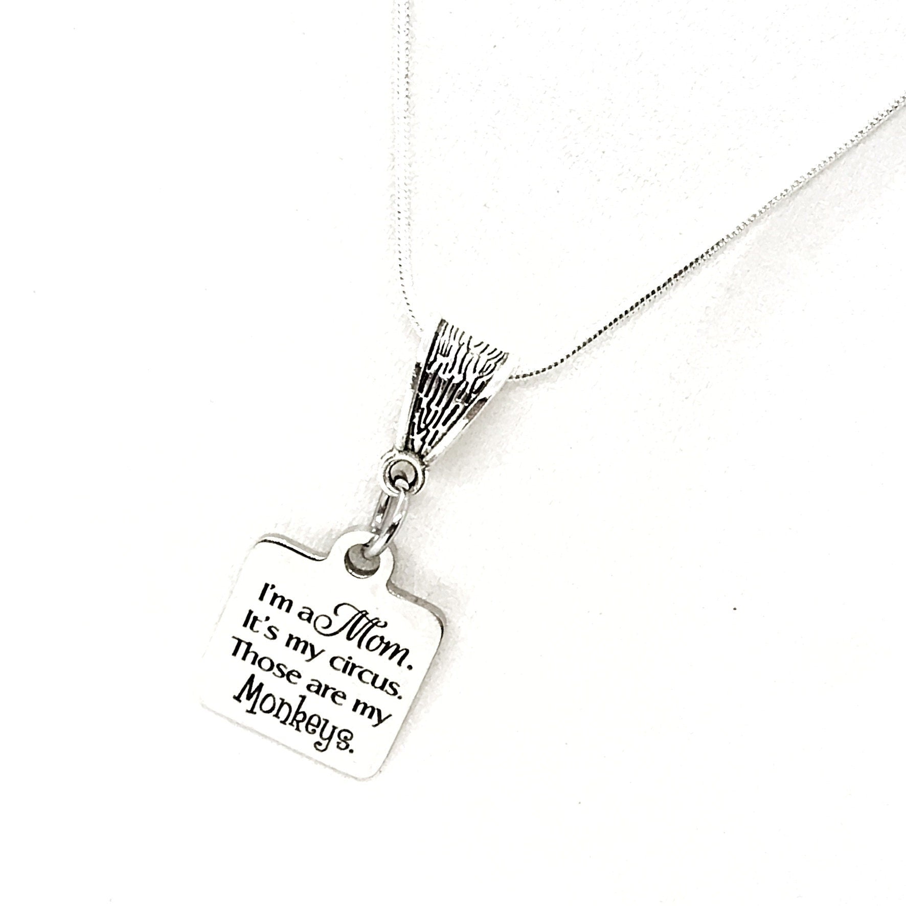 Mom Gift, I’m A Mom, It’s My Circus, Those Are My Monkeys Necklace, Mom Necklace, Gift For Wife, Wife Jewelry, Mom Jewelry, Gift For Her