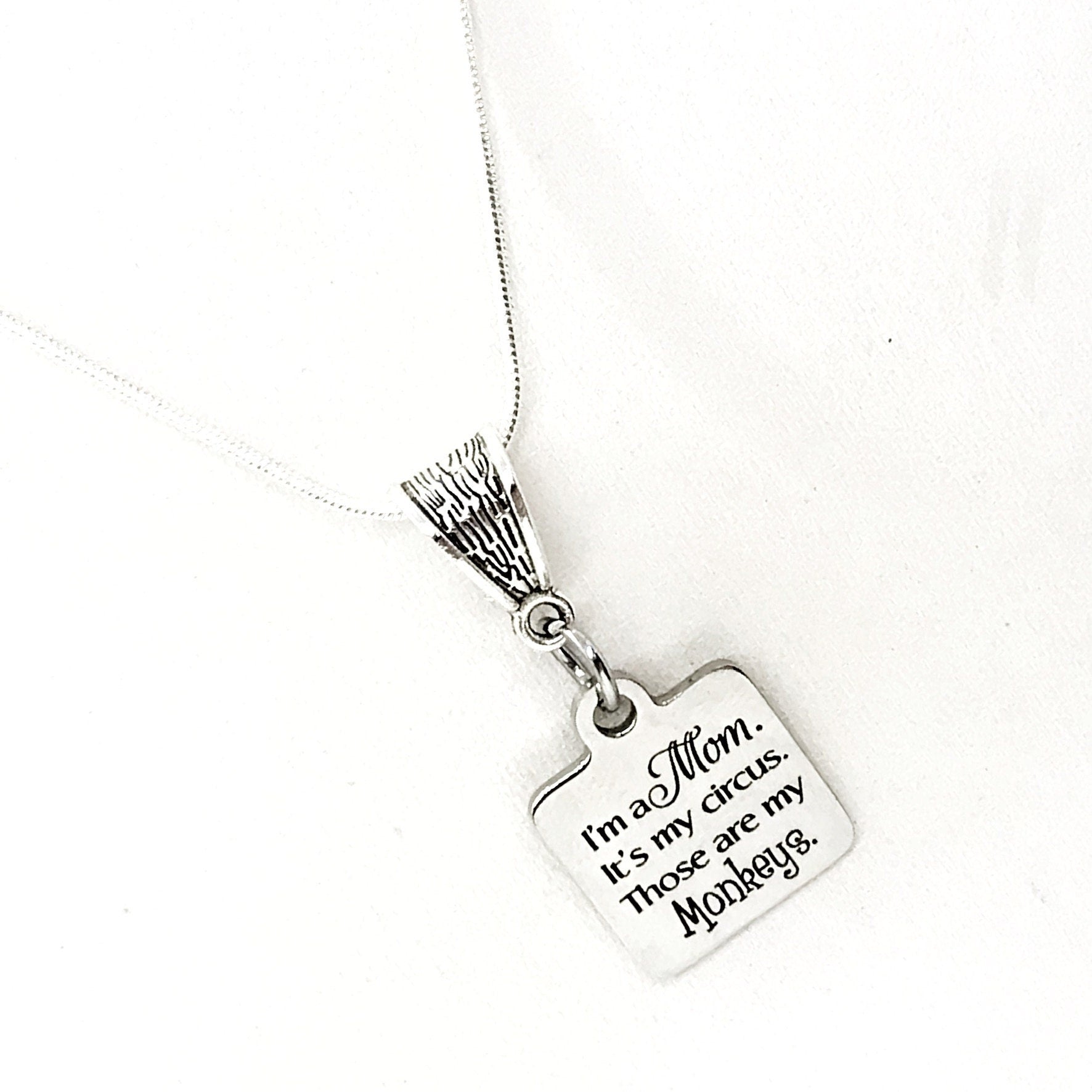Mom Gift, I’m A Mom, It’s My Circus, Those Are My Monkeys Necklace, Mom Necklace, Gift For Wife, Wife Jewelry, Mom Jewelry, Gift For Her