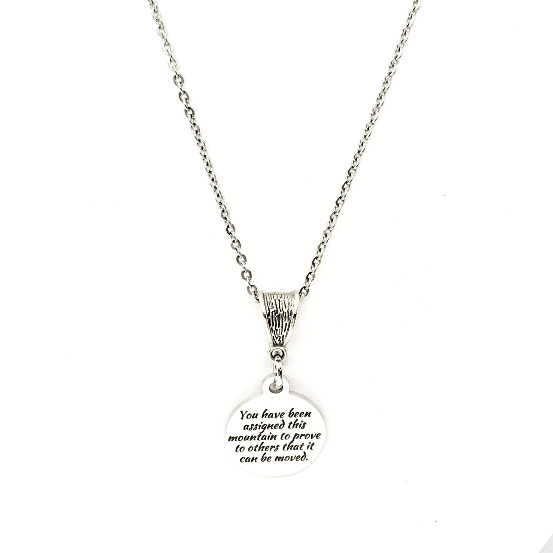 Faith Gift, Sympathy Gift, You Have Been Assigned This Mountain To Prove It Can Be Moved Necklace, Faith Necklace, Encouragement Gift