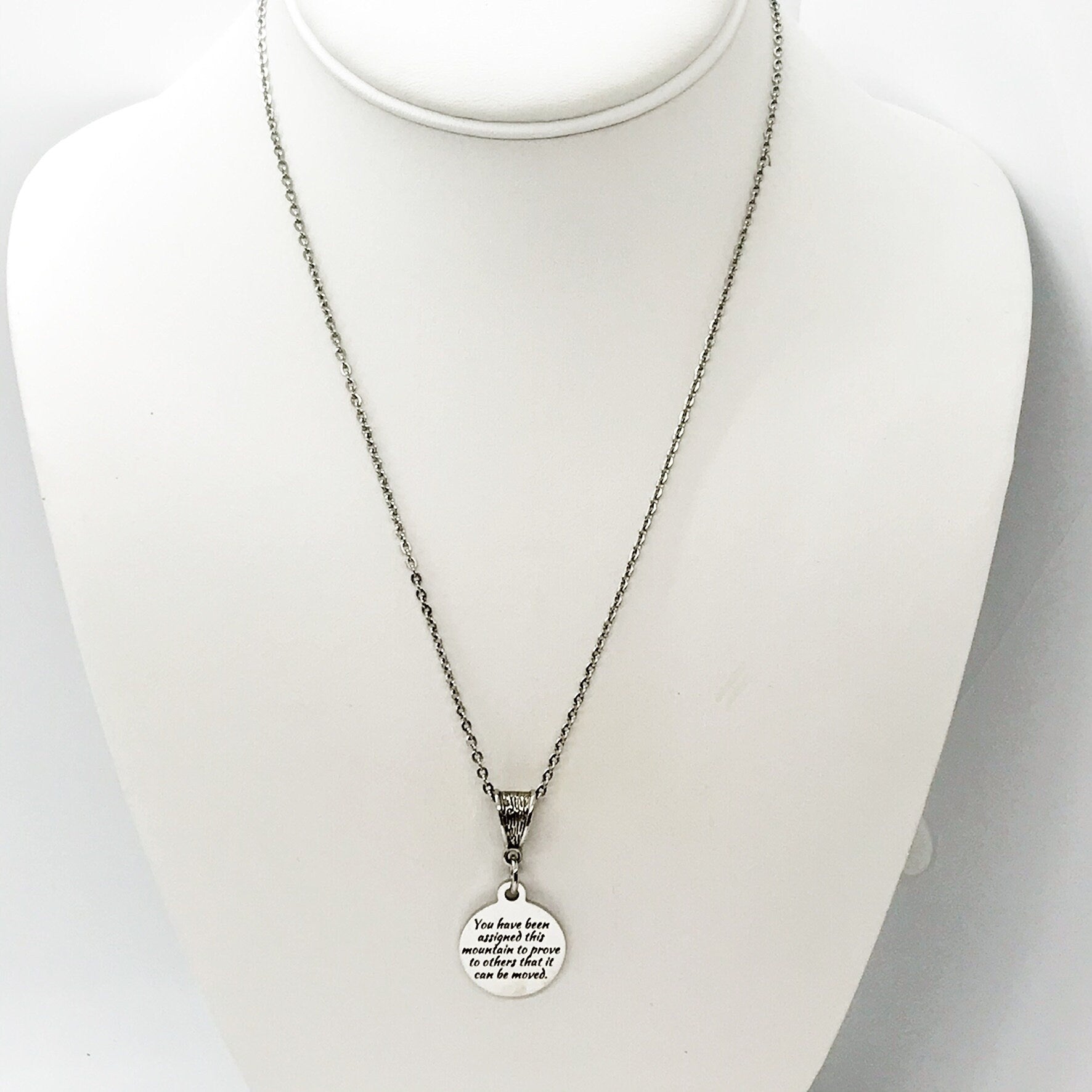 Faith Gift, Sympathy Gift, You Have Been Assigned This Mountain To Prove It Can Be Moved Necklace, Faith Necklace, Encouragement Gift