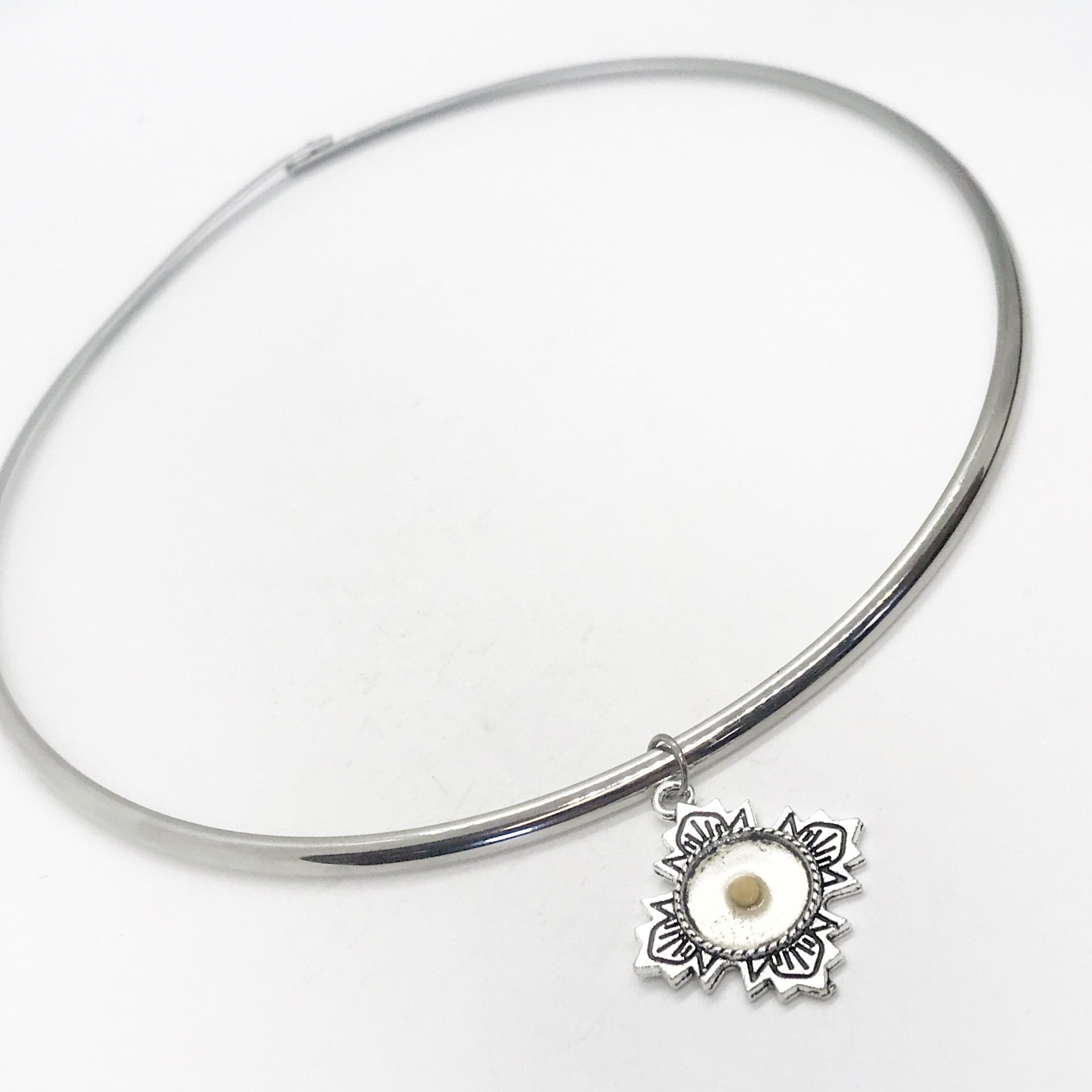 Mustard Seed Necklace, Mustard Seed Collar, Stainless Steel Collar Necklace, Matthew 17 20 Necklace, Mustard Seed Charm, Christian Jewelry