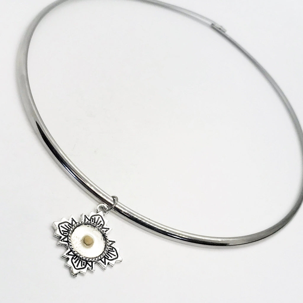 Mustard Seed Necklace, Mustard Seed Collar, Stainless Steel Collar Necklace, Matthew 17 20 Necklace, Mustard Seed Charm, Christian Jewelry