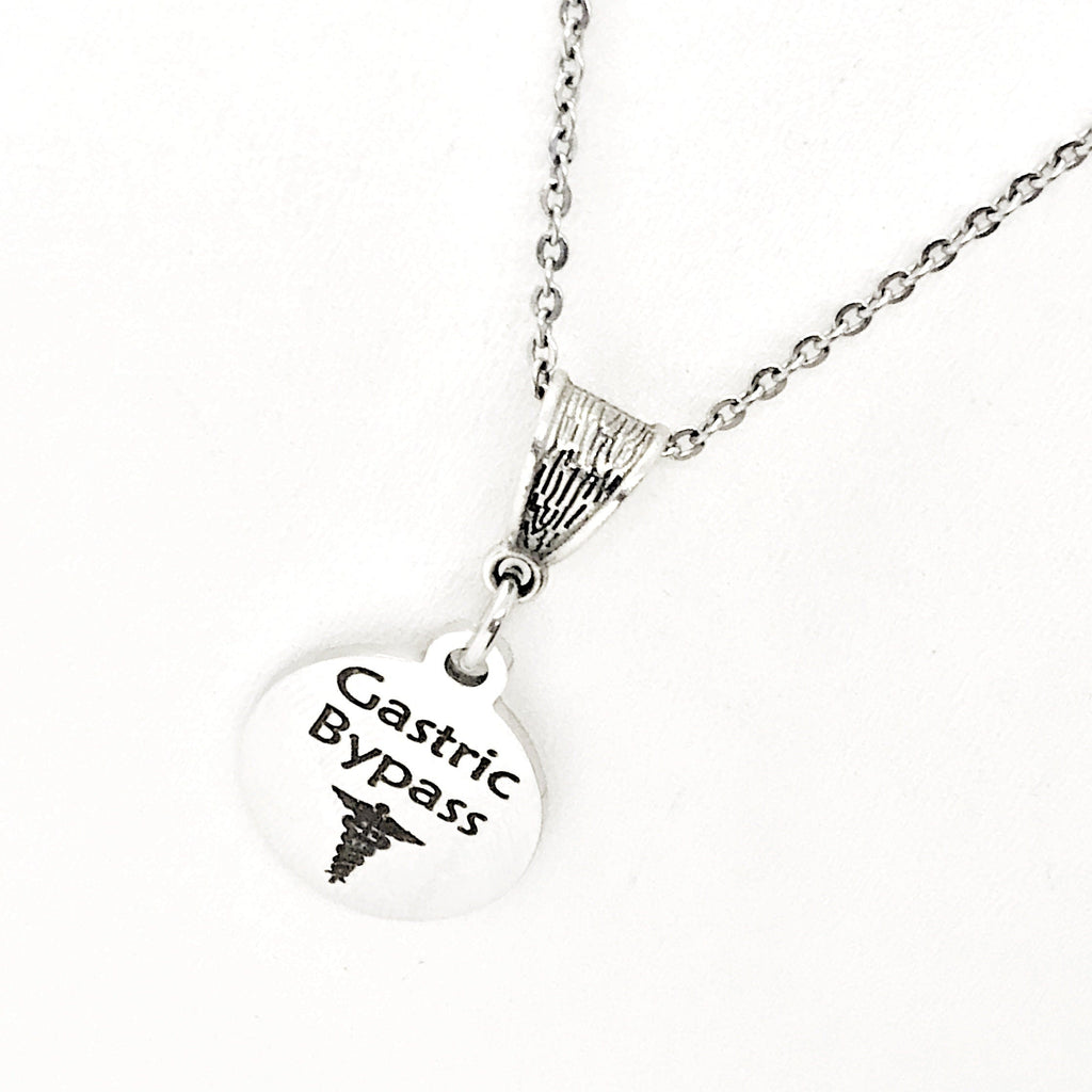 Gastric Bypass Necklace, Gastric Bypass Medical Necklace, Weight Loss Surgery, Weight Loss Jewelry, Medical ID Jewelry, Medical Caduceus