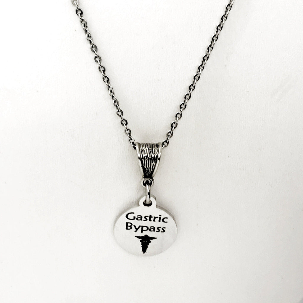 Gastric Bypass Necklace, Gastric Bypass Medical Necklace, Weight Loss Surgery, Weight Loss Jewelry, Medical ID Jewelry, Medical Caduceus