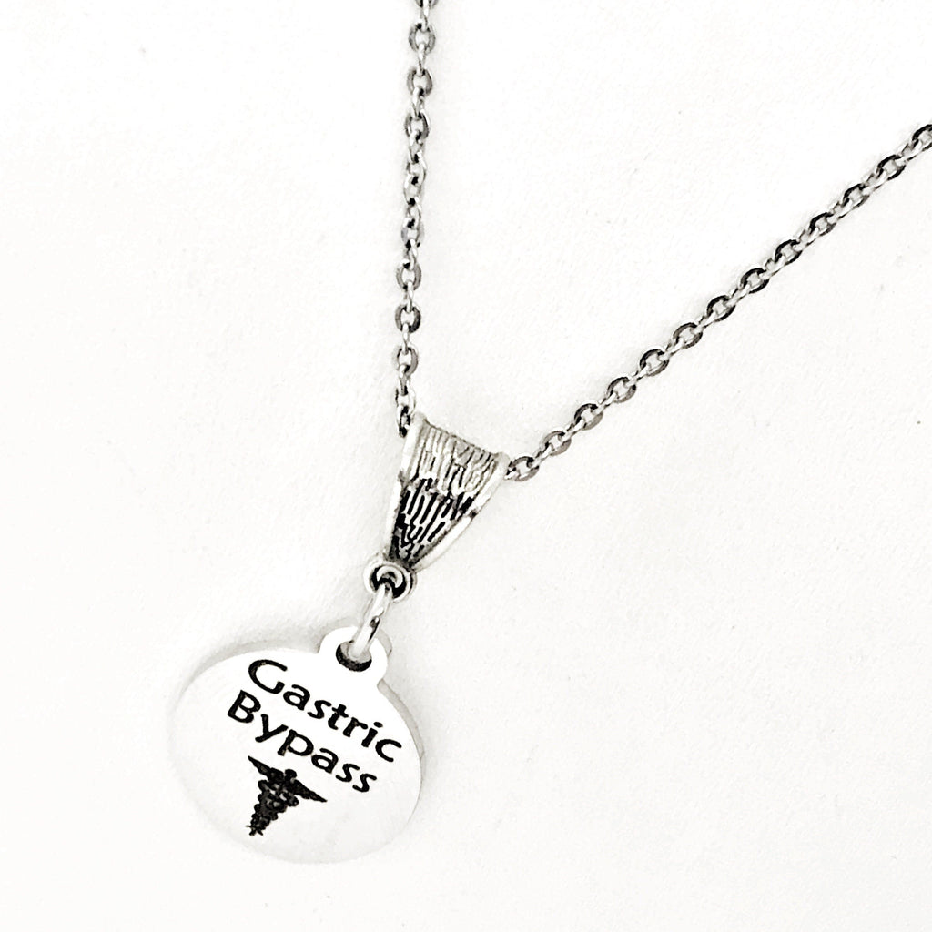 Gastric Bypass Necklace, Gastric Bypass Medical Necklace, Weight Loss Surgery, Weight Loss Jewelry, Medical ID Jewelry, Medical Caduceus