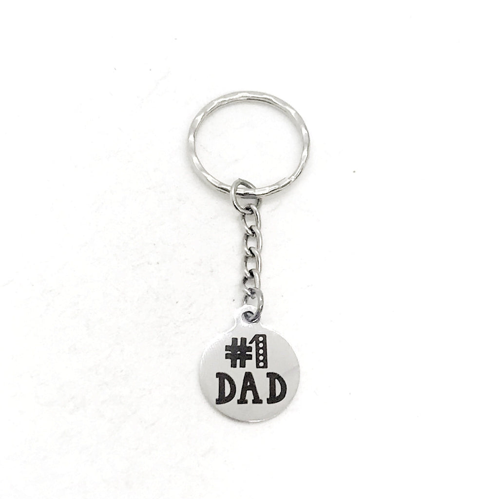 Fathers Day Gift, #1 Dad Keychain, No. 1 Dad Keychain, Number 1 Dad Keychain, Dad Gift, Daddy Gift, Gift For Dad, Gift from Kids