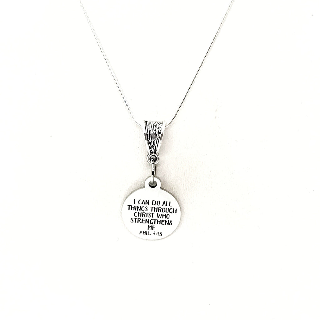 Scripture Gift, I Can Do All Things Through Christ Who Strengthens Me Necklace, Philippians 4 13, Bible Verse Gift, Scripture Quote