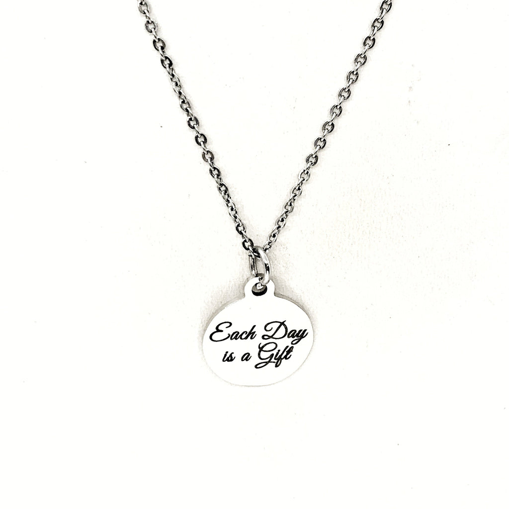 Positivity Gift, Each Day Is A Gift Necklace, Positive Affirmations, Positivity Quotes, Motivating Gift, Gift For Her, Looking Forward