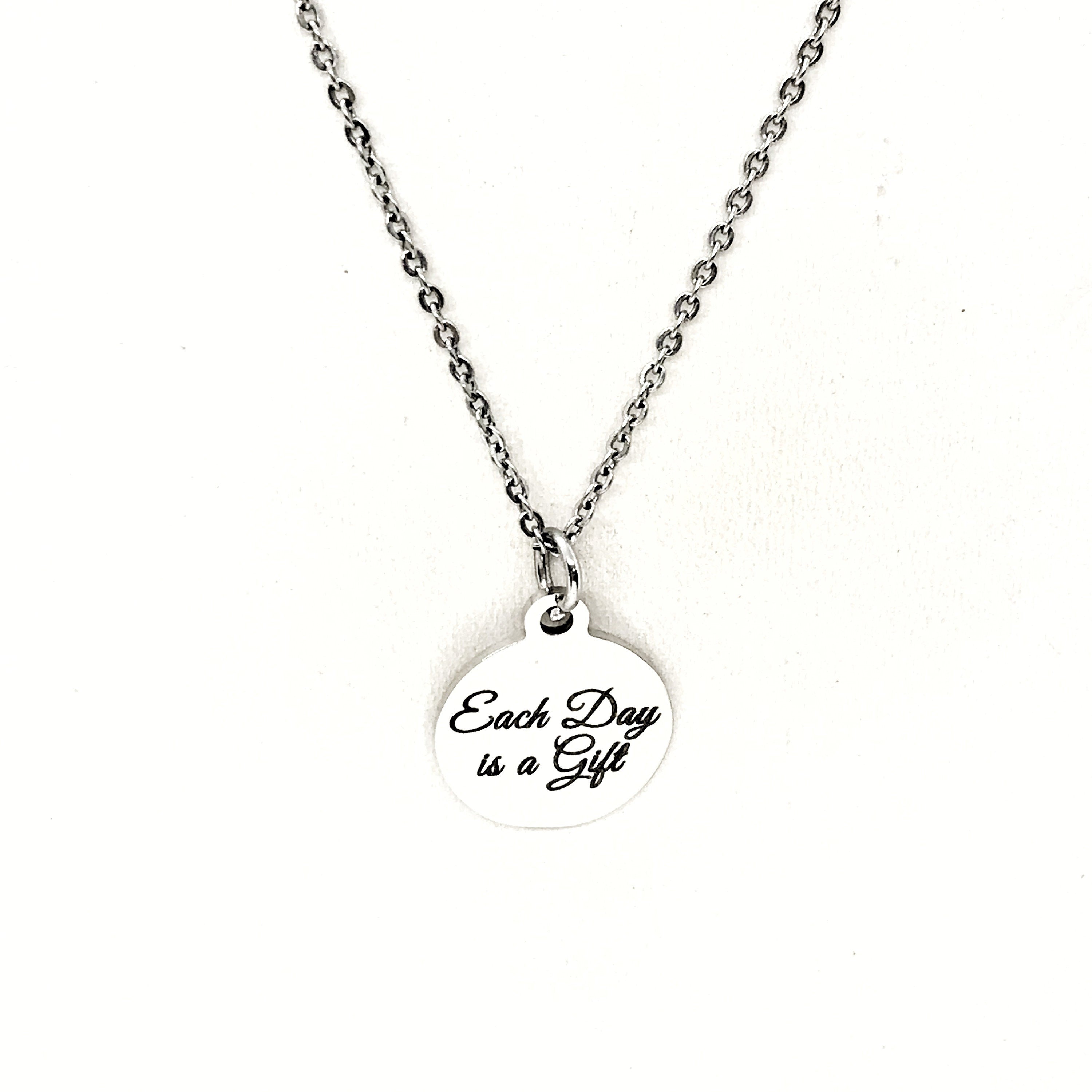 Positivity Gift, Each Day Is A Gift Necklace, Positive Affirmations, Positivity Quotes, Motivating Gift, Gift For Her, Looking Forward