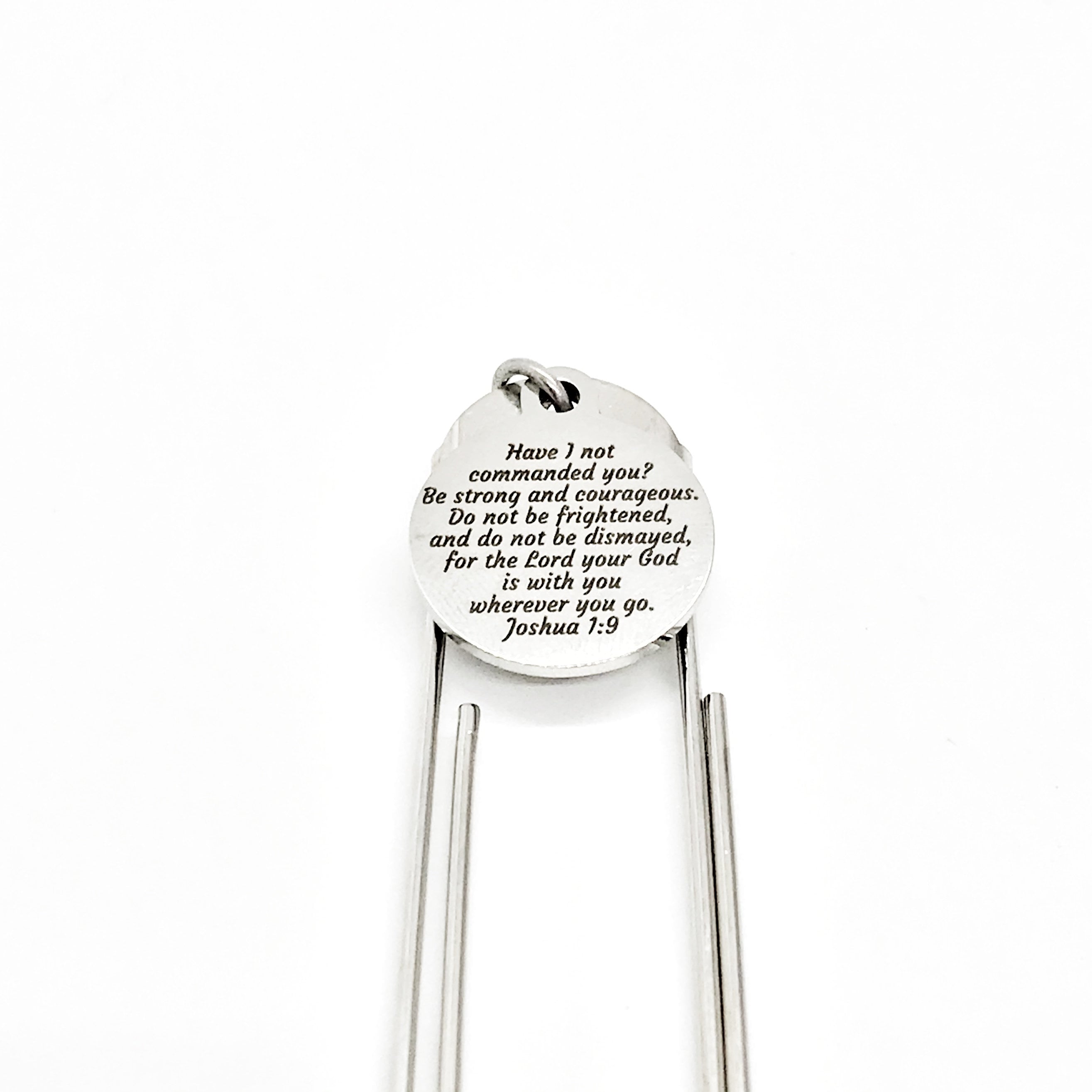 Scripture Gift, Bible Bookmark, Be Strong And Courageous, Joshua 1 9, Charm Bookmark, Planner Bookmark, Reader Gift, Christian Gift