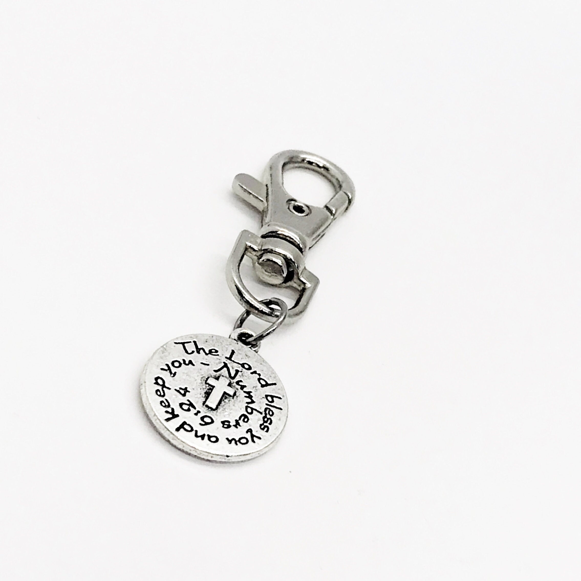 Scripture Gift, The Lord Bless You And Keep You Clip On Charm, Numbers 6 24, Cross Charm, Scripture Quote, Scripture Blessing, Blessing Gift