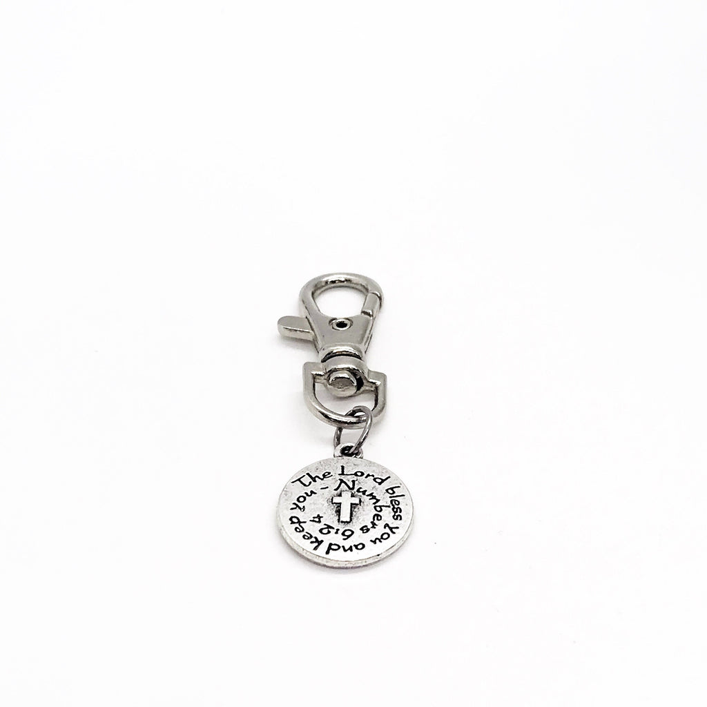 Scripture Gift, The Lord Bless You And Keep You Clip On Charm, Numbers 6 24, Cross Charm, Scripture Quote, Scripture Blessing, Blessing Gift