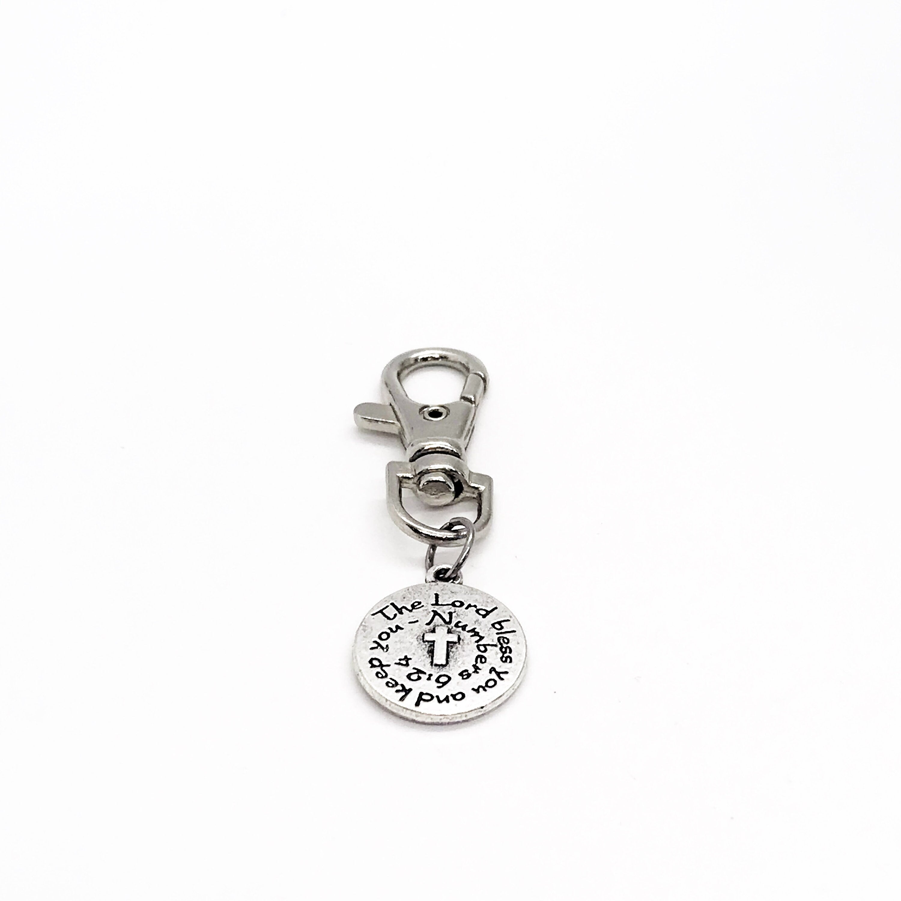 Scripture Gift, The Lord Bless You And Keep You Clip On Charm, Numbers 6 24, Cross Charm, Scripture Quote, Scripture Blessing, Blessing Gift