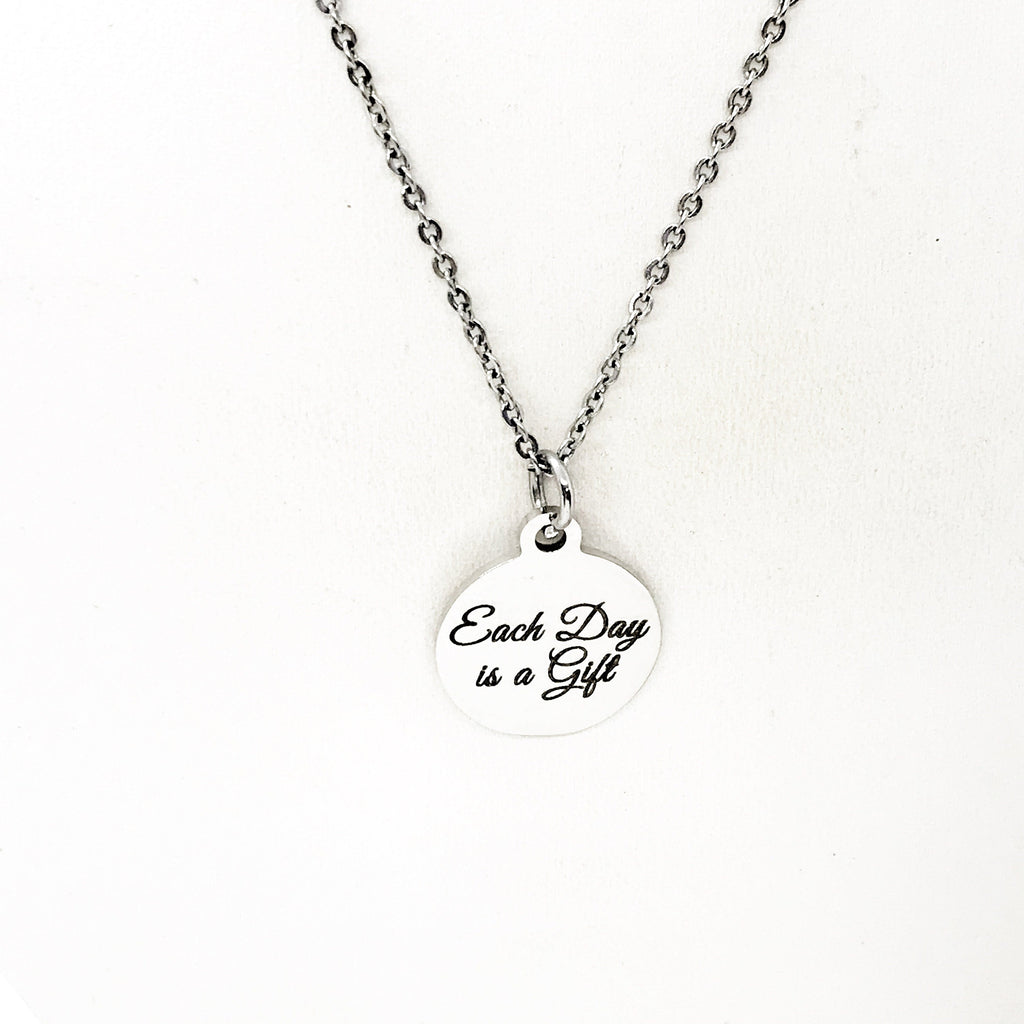 Positivity Gift, Each Day Is A Gift Necklace, Positive Affirmations, Positivity Quotes, Motivating Gift, Gift For Her, Looking Forward