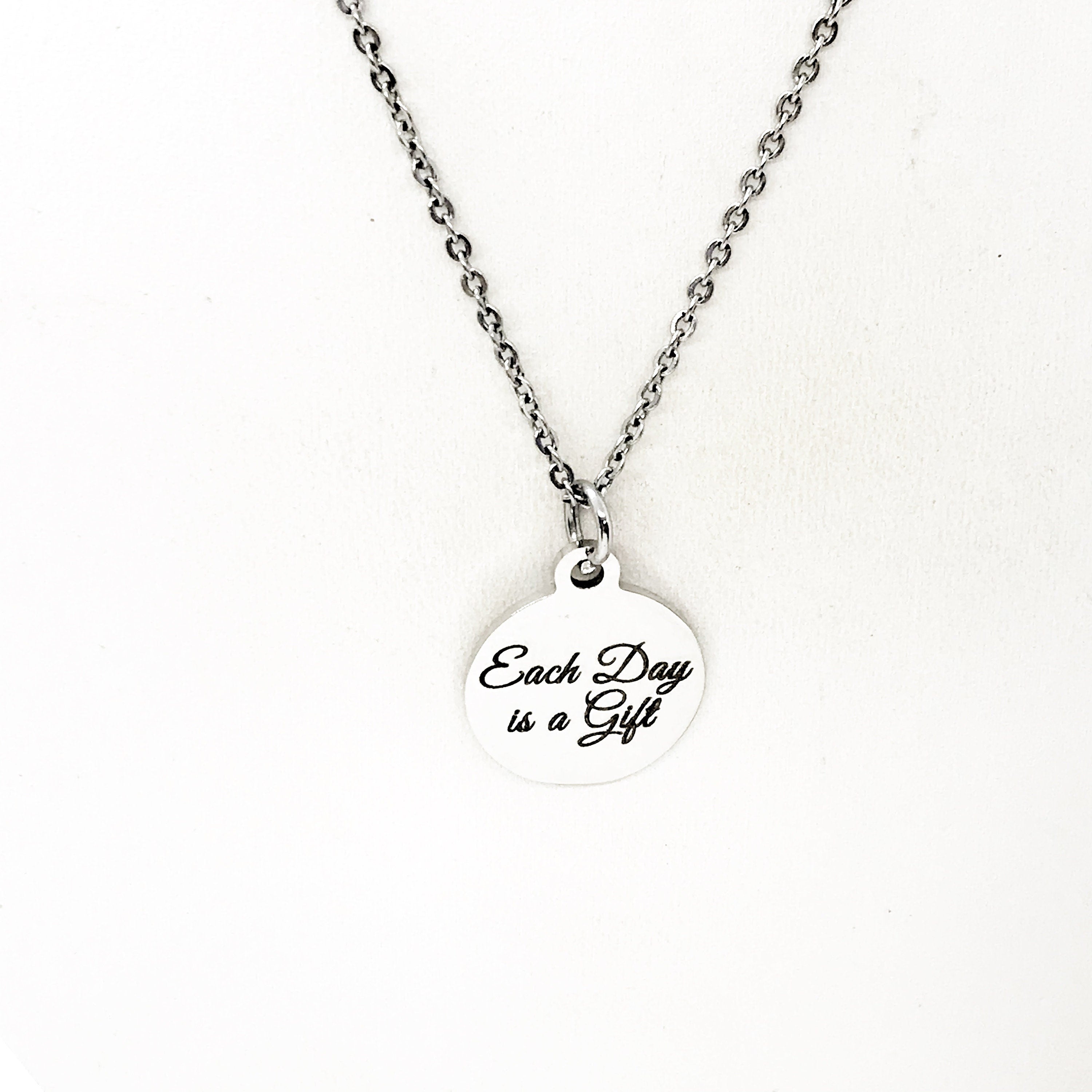 Positivity Gift, Each Day Is A Gift Necklace, Positive Affirmations, Positivity Quotes, Motivating Gift, Gift For Her, Looking Forward