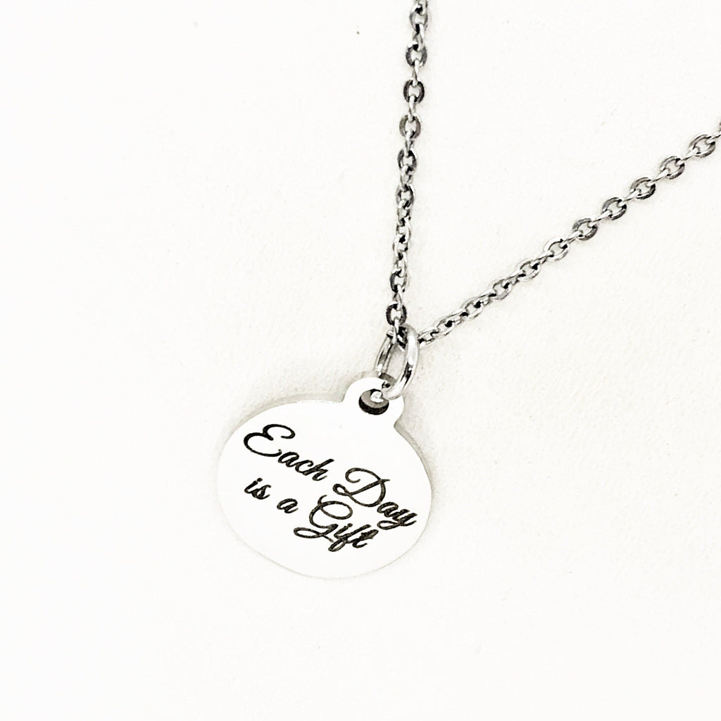 Positivity Gift, Each Day Is A Gift Necklace, Positive Affirmations, Positivity Quotes, Motivating Gift, Gift For Her, Looking Forward