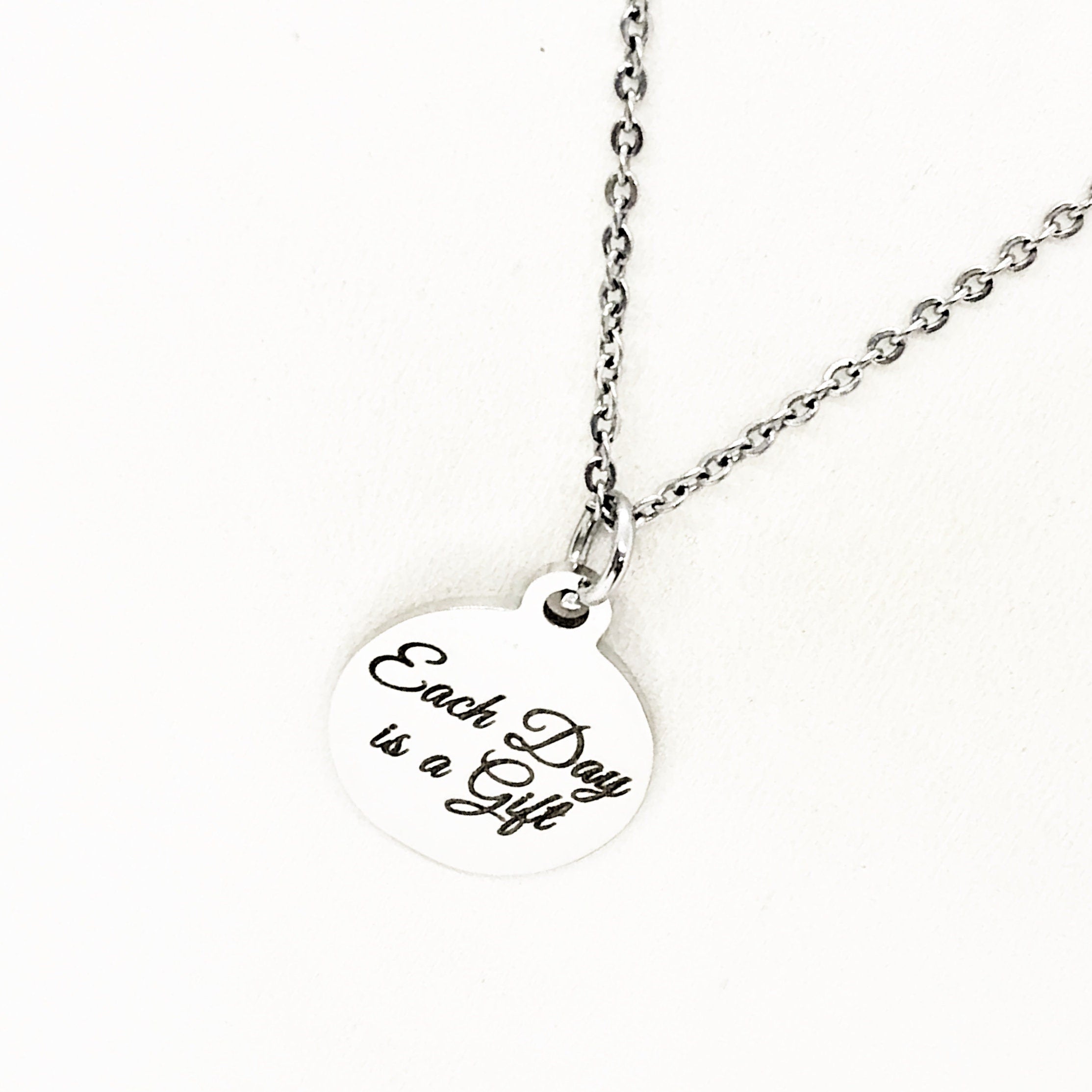 Positivity Gift, Each Day Is A Gift Necklace, Positive Affirmations, Positivity Quotes, Motivating Gift, Gift For Her, Looking Forward