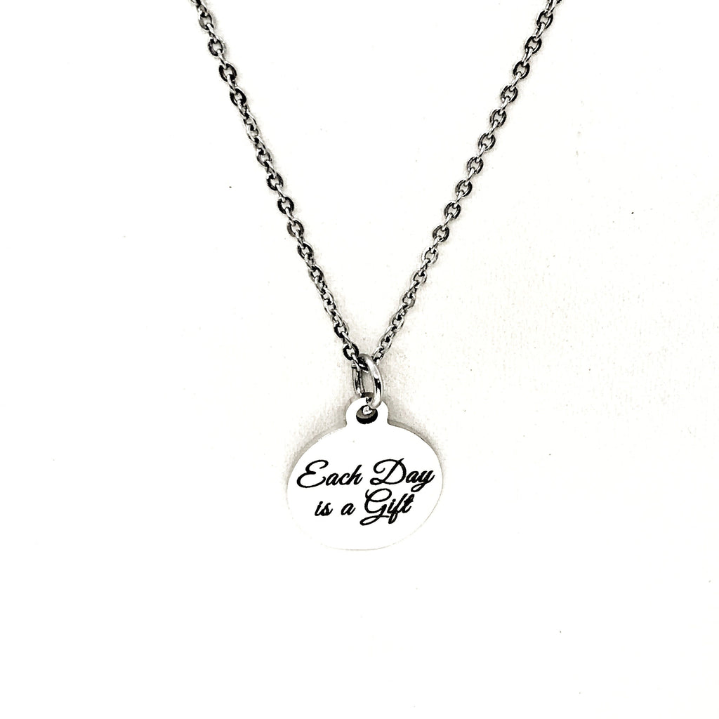 Positivity Gift, Each Day Is A Gift Necklace, Positive Affirmations, Positivity Quotes, Motivating Gift, Gift For Her, Looking Forward