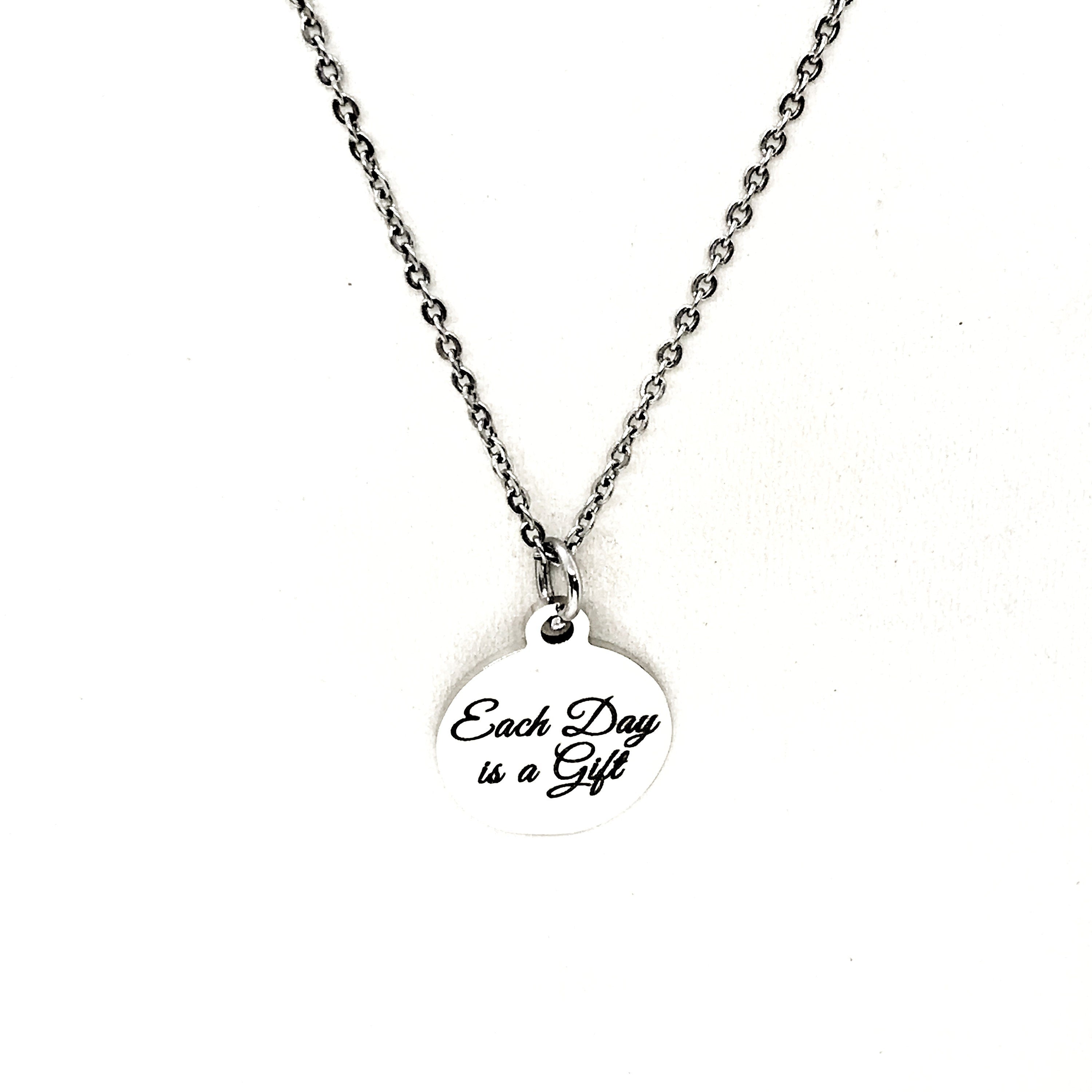 Positivity Gift, Each Day Is A Gift Necklace, Positive Affirmations, Positivity Quotes, Motivating Gift, Gift For Her, Looking Forward