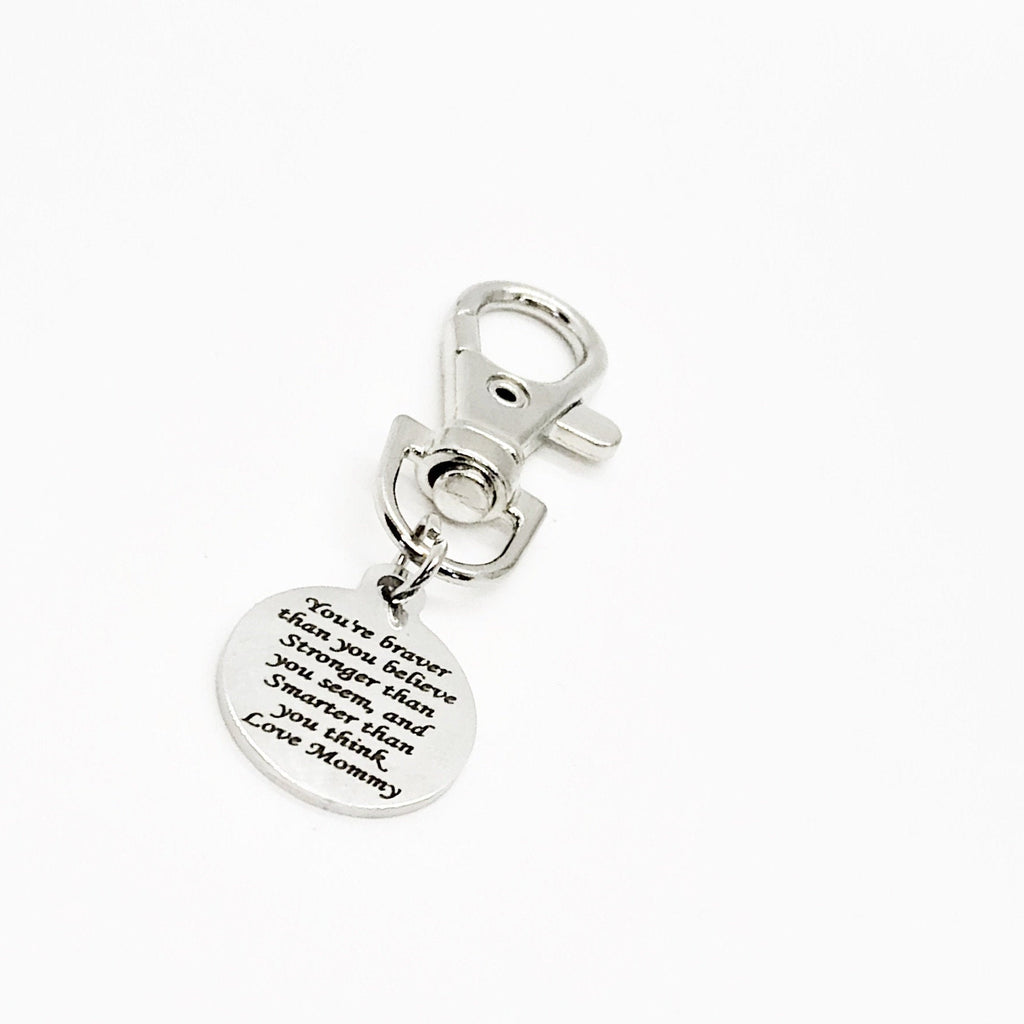 Braver Stronger Smarter Clip On Charm, Love Mommy, Son Gift, Daughter Gift, Love Gift From Mom, Gift For Son, Gift For Daughter