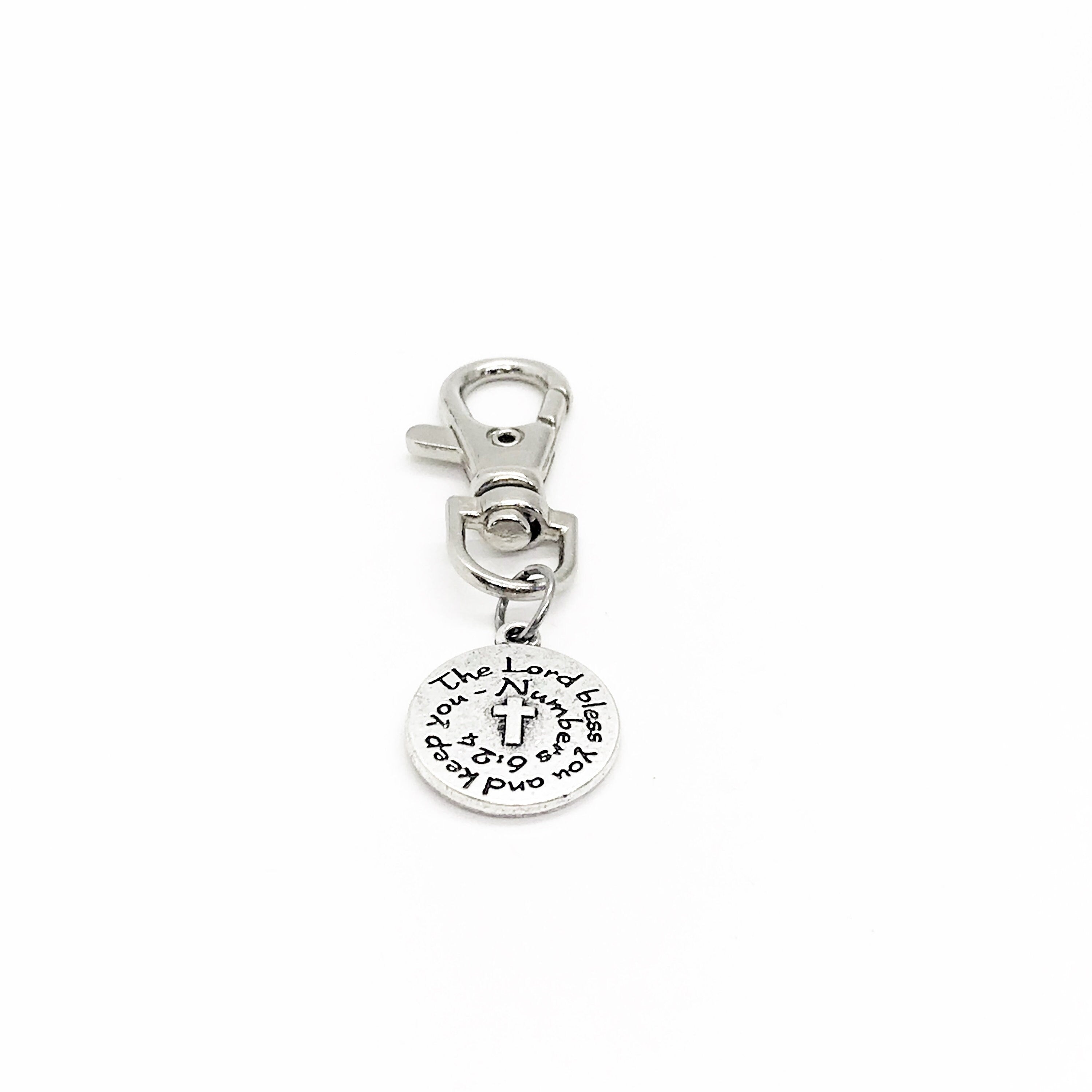 Scripture Gift, The Lord Bless You And Keep You Clip On Charm, Numbers 6 24, Cross Charm, Scripture Quote, Scripture Blessing, Blessing Gift