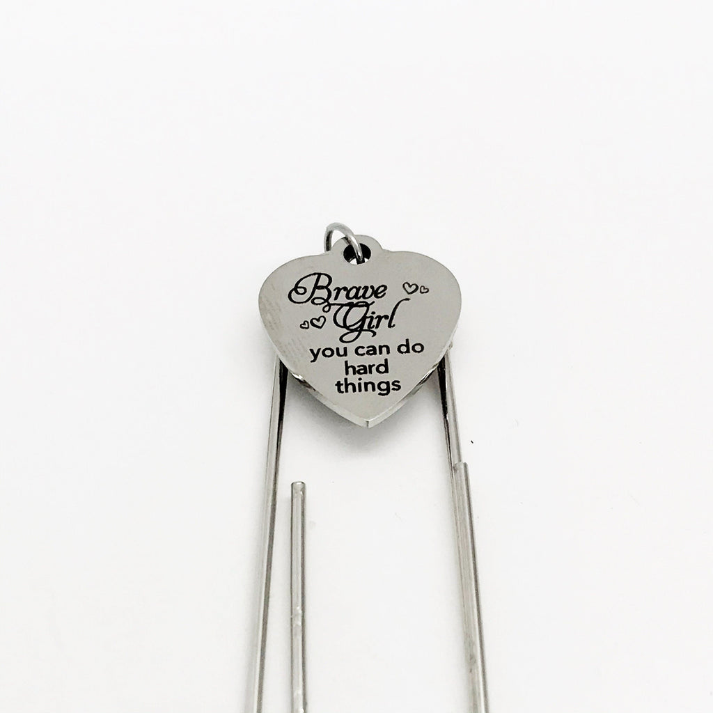Encouragement Gift, Brave Girl You Can Do Hard Things Bookmark, Daughter Gift, Granddaughter Gift, Encouraging Her, Motivating Her
