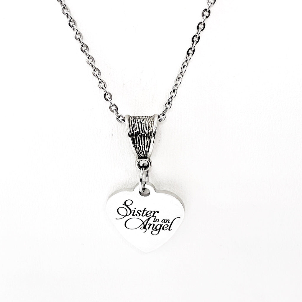 Sister Memorial, Sister To An Angel Necklace, Loss Of Sister Gift, My Angel Sister, Sympathy Gift, My Sister Is My Angel, Missing My Sister