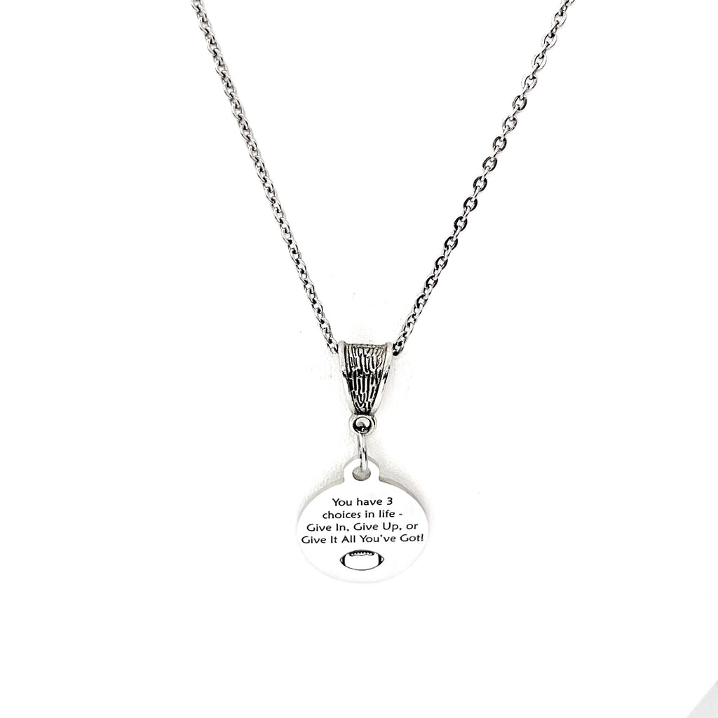 Football Mom Gift, You Have 3 Choices Football Necklace, New Football Mom, Wife Gift, Gift For Mom, Gift For Her, Gift For Football Mom