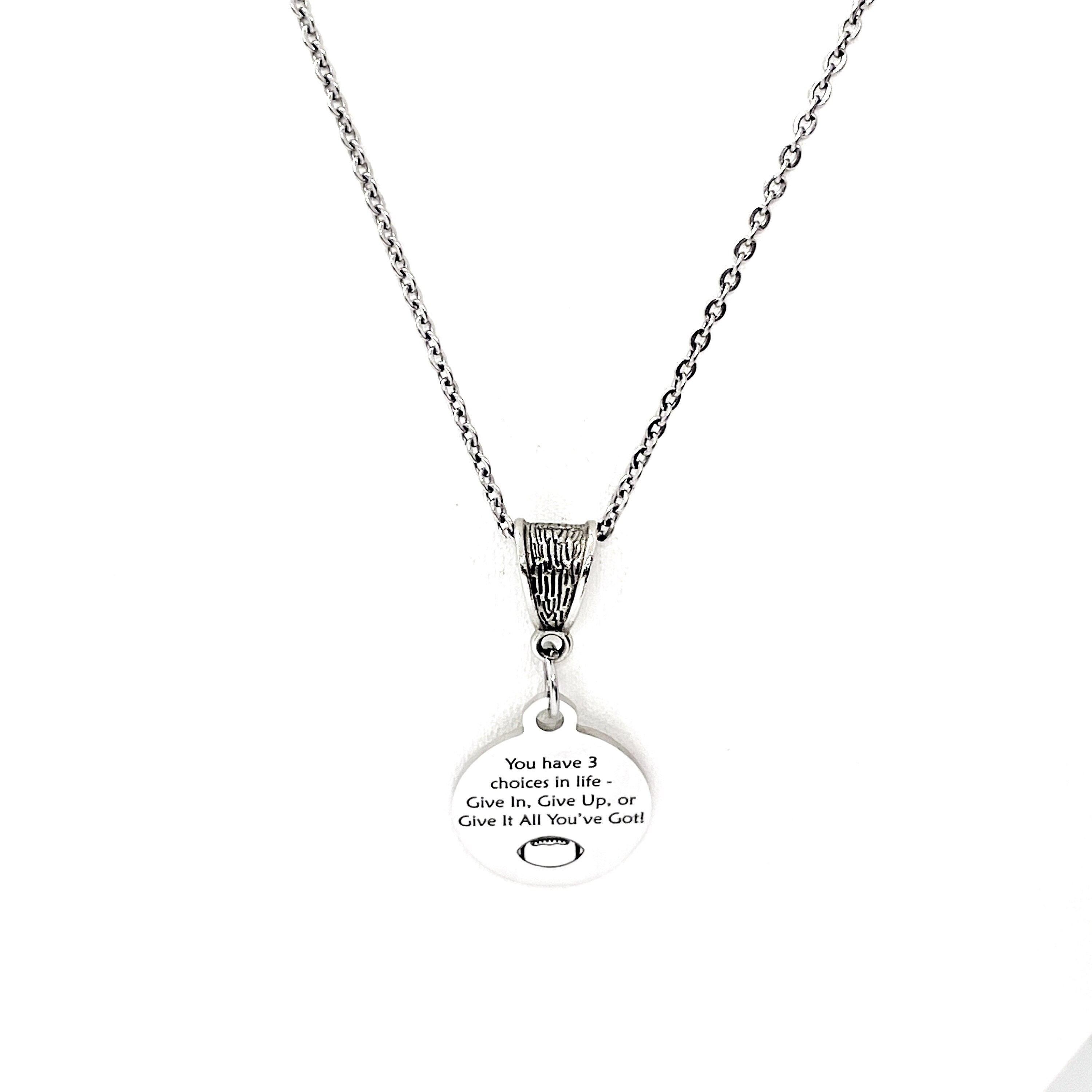 Football Mom Gift, You Have 3 Choices Football Necklace, New Football Mom, Wife Gift, Gift For Mom, Gift For Her, Gift For Football Mom