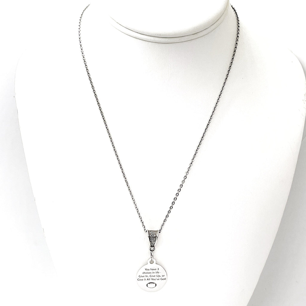 Football Mom Gift, You Have 3 Choices Football Necklace, New Football Mom, Wife Gift, Gift For Mom, Gift For Her, Gift For Football Mom