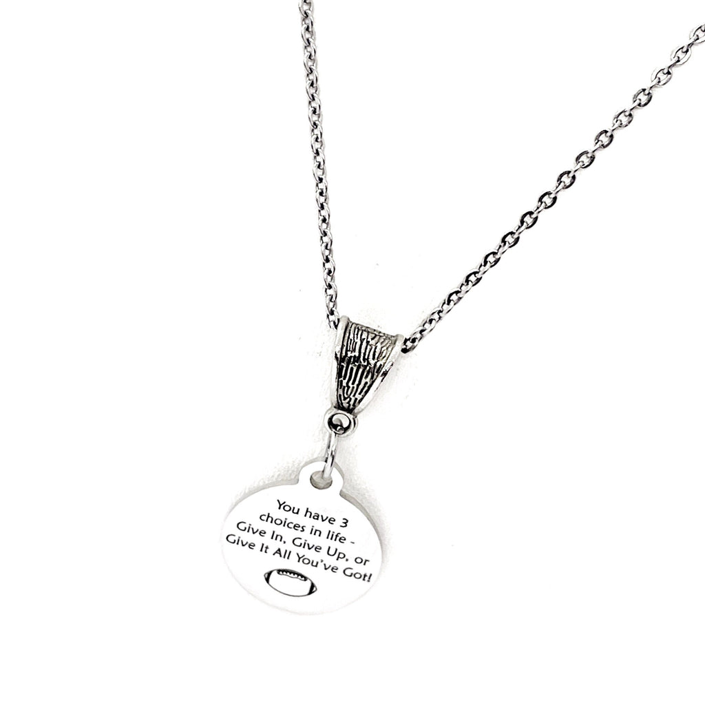 Football Mom Gift, You Have 3 Choices Football Necklace, New Football Mom, Wife Gift, Gift For Mom, Gift For Her, Gift For Football Mom