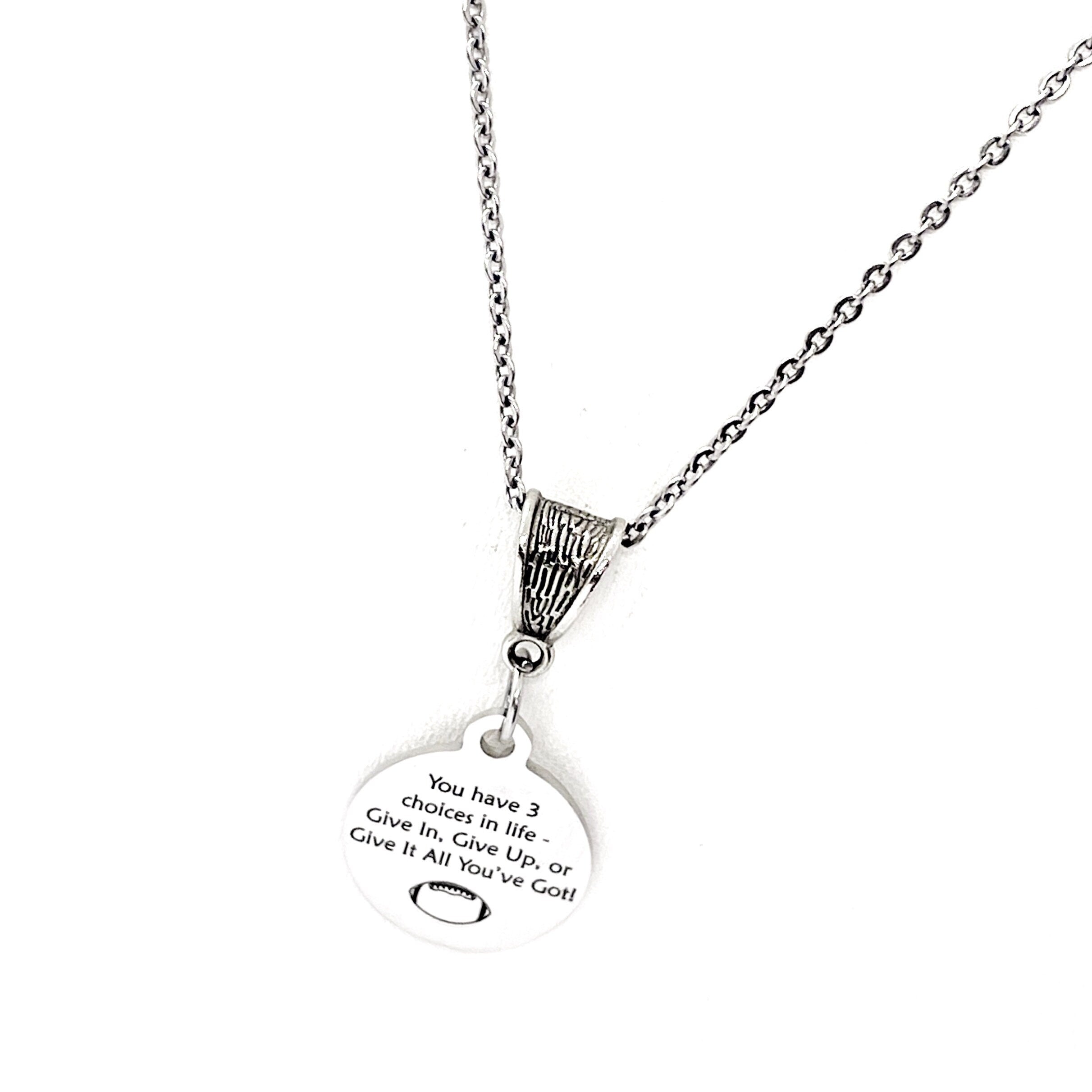 Football Mom Gift, You Have 3 Choices Football Necklace, New Football Mom, Wife Gift, Gift For Mom, Gift For Her, Gift For Football Mom