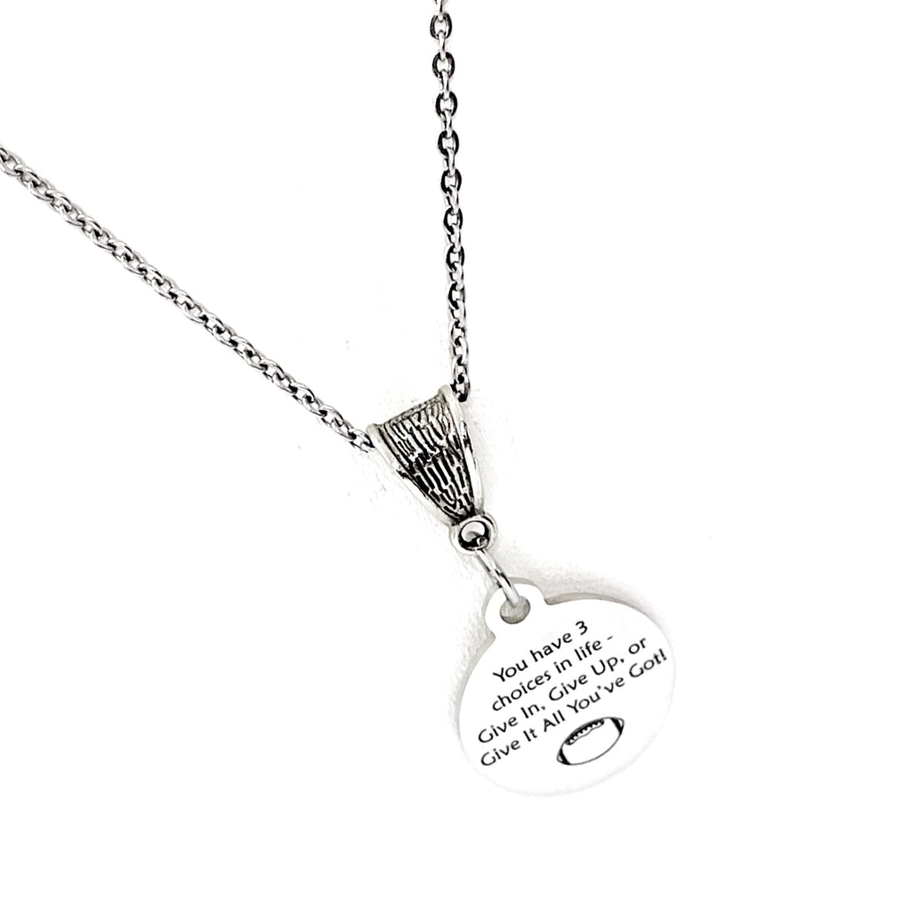 Football Mom Gift, You Have 3 Choices Football Necklace, New Football Mom, Wife Gift, Gift For Mom, Gift For Her, Gift For Football Mom