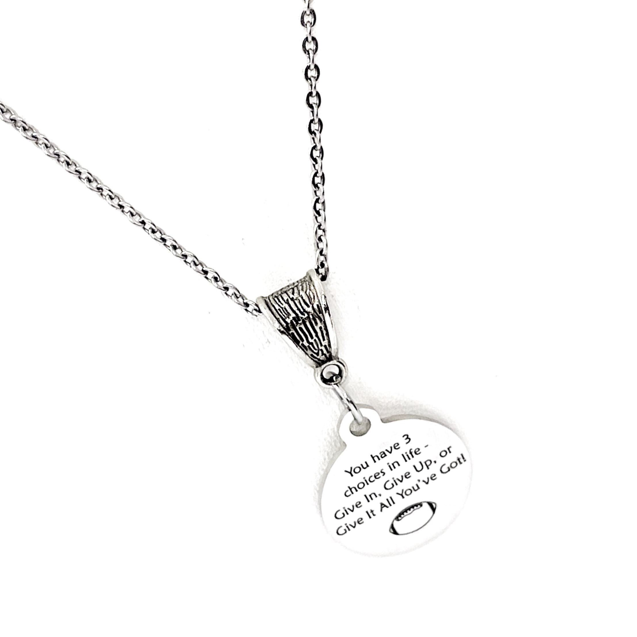 Football Mom Gift, You Have 3 Choices Football Necklace, New Football Mom, Wife Gift, Gift For Mom, Gift For Her, Gift For Football Mom