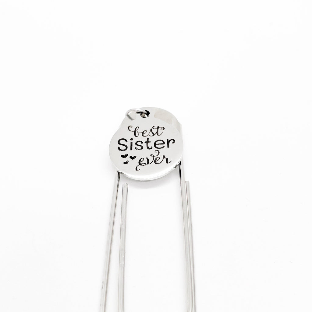 Sister Gift, Best Sister Ever Bookmark, Gift For Sister, Sister Award, Sister Christmas, Gift For Her, Reader Gift, Paperclip Bookmark