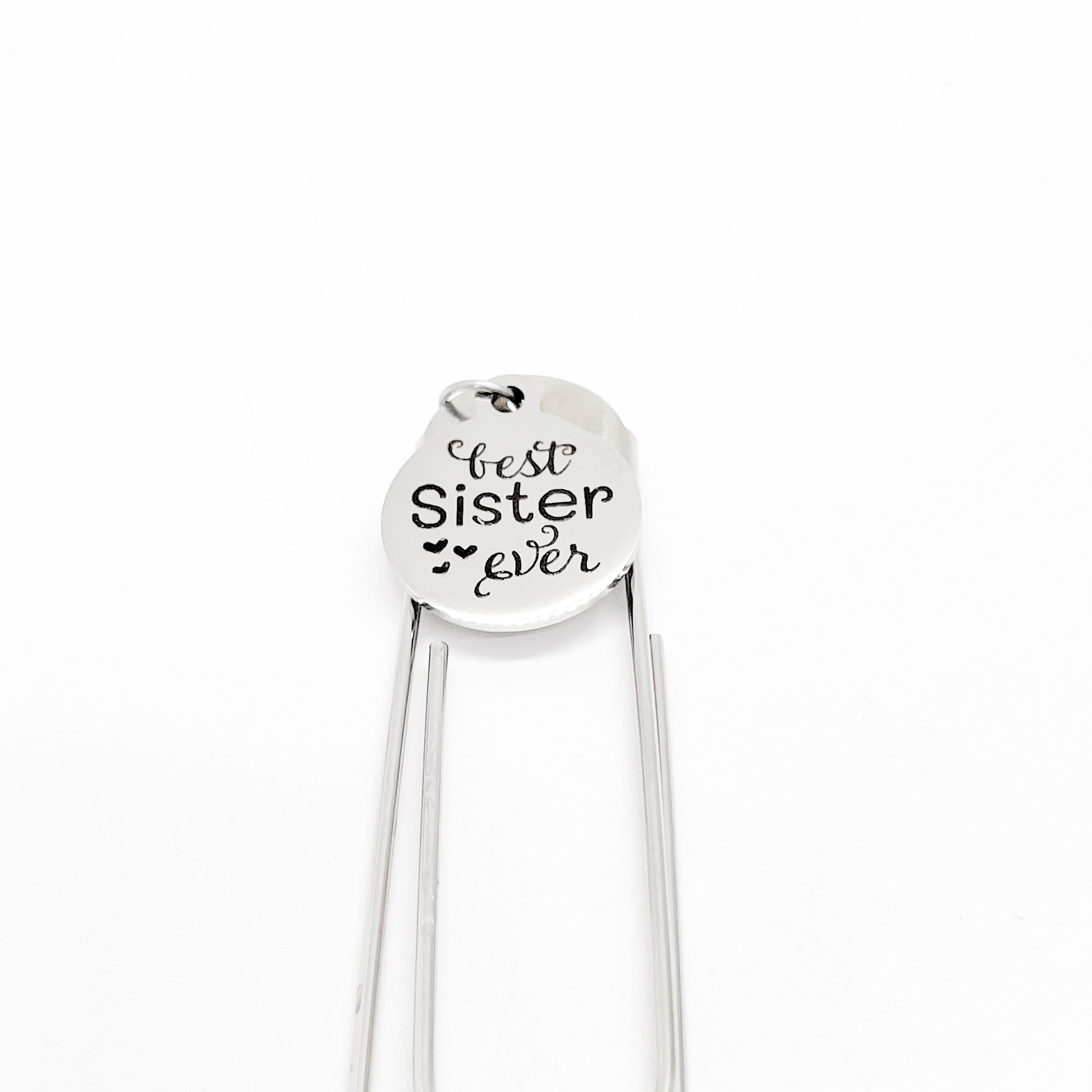 Sister Gift, Best Sister Ever Bookmark, Gift For Sister, Sister Award, Sister Christmas, Gift For Her, Reader Gift, Paperclip Bookmark