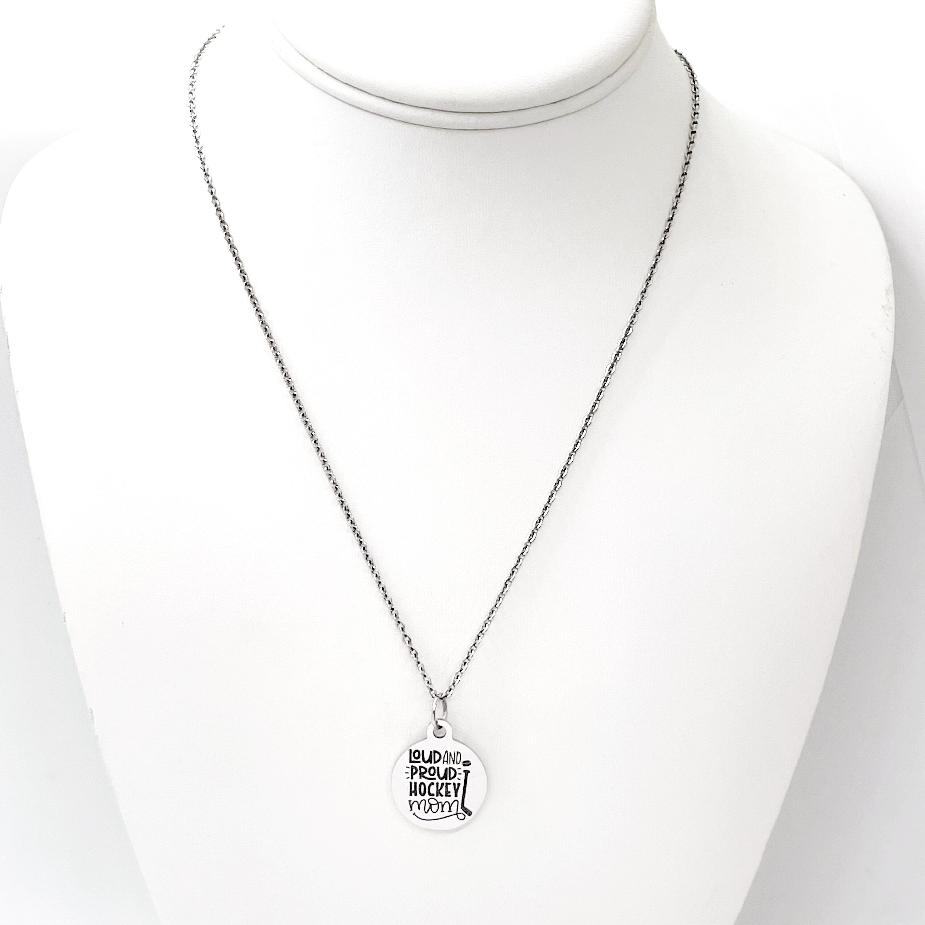 Hockey Mom Gift, Loud And Proud Hockey Mom Necklace, Hockey Mom Jewelry, Gift For Mom, Wife Gift, Mom Jewelry, Gift For Her, Mom Christmas