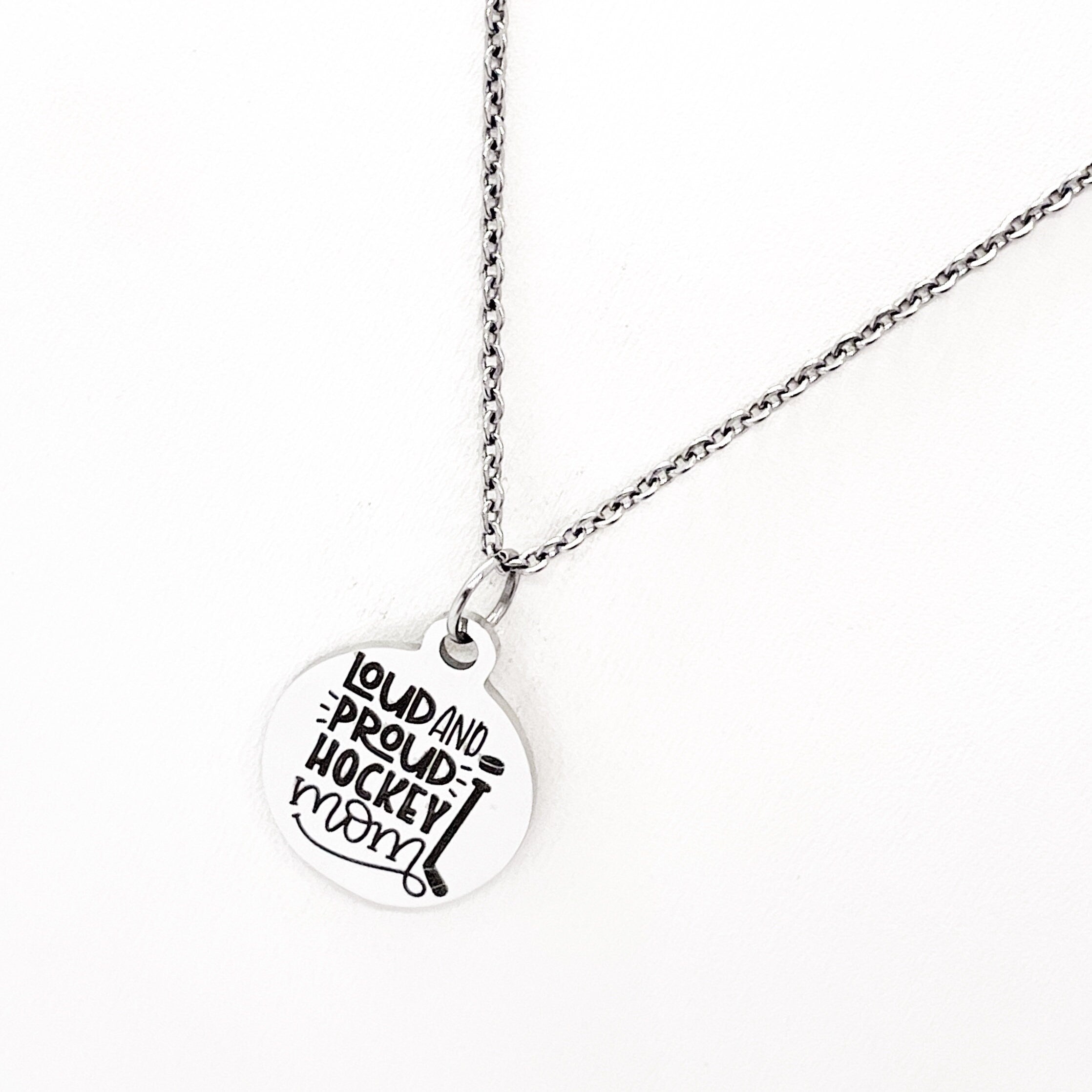 Hockey Mom Gift, Loud And Proud Hockey Mom Necklace, Hockey Mom Jewelry, Gift For Mom, Wife Gift, Mom Jewelry, Gift For Her, Mom Christmas