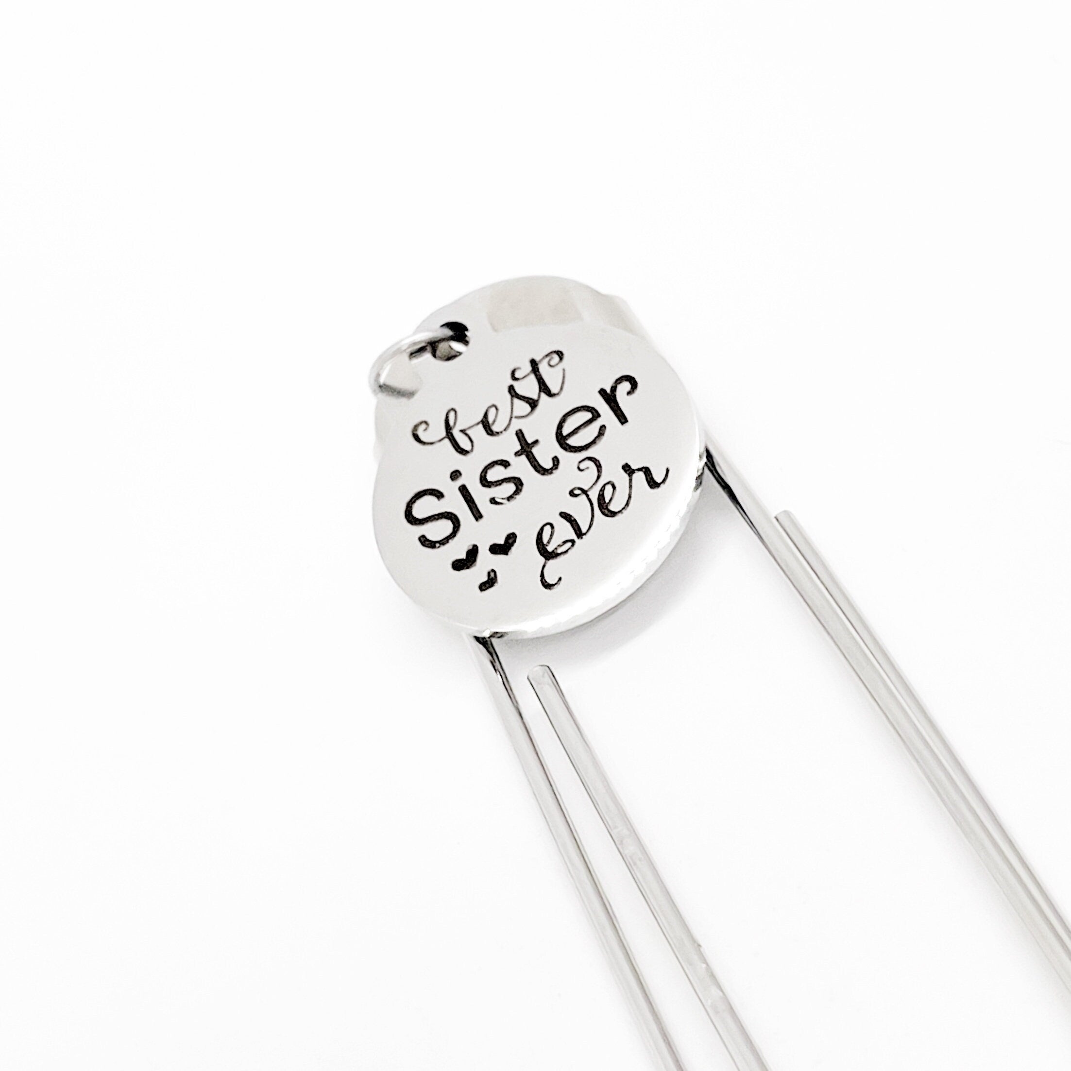 Sister Gift, Best Sister Ever Bookmark, Gift For Sister, Sister Award, Sister Christmas, Gift For Her, Reader Gift, Paperclip Bookmark